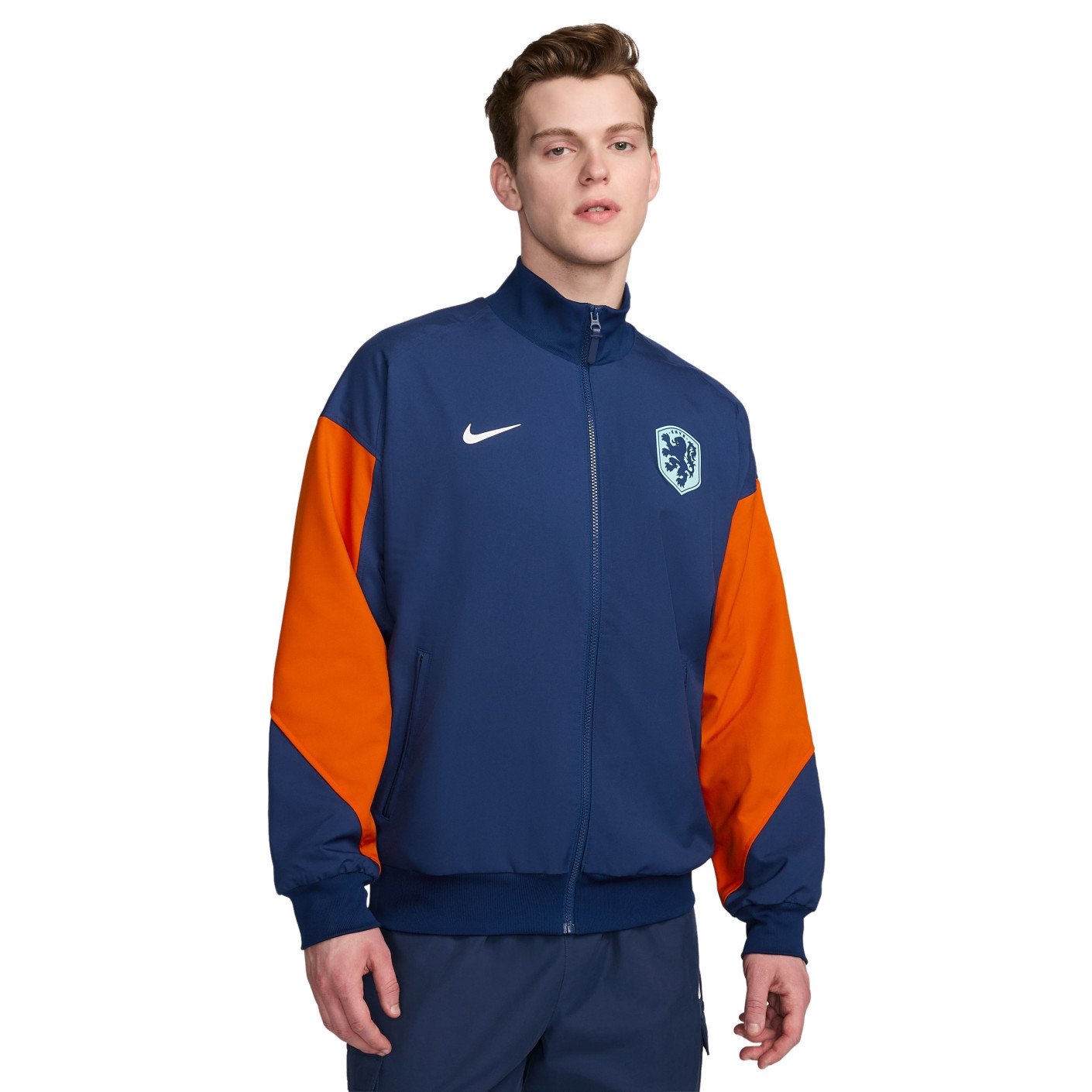 Nike Nederland Strike Anthem Trainingsjack 2024-2026 Blauw Oranje Wit