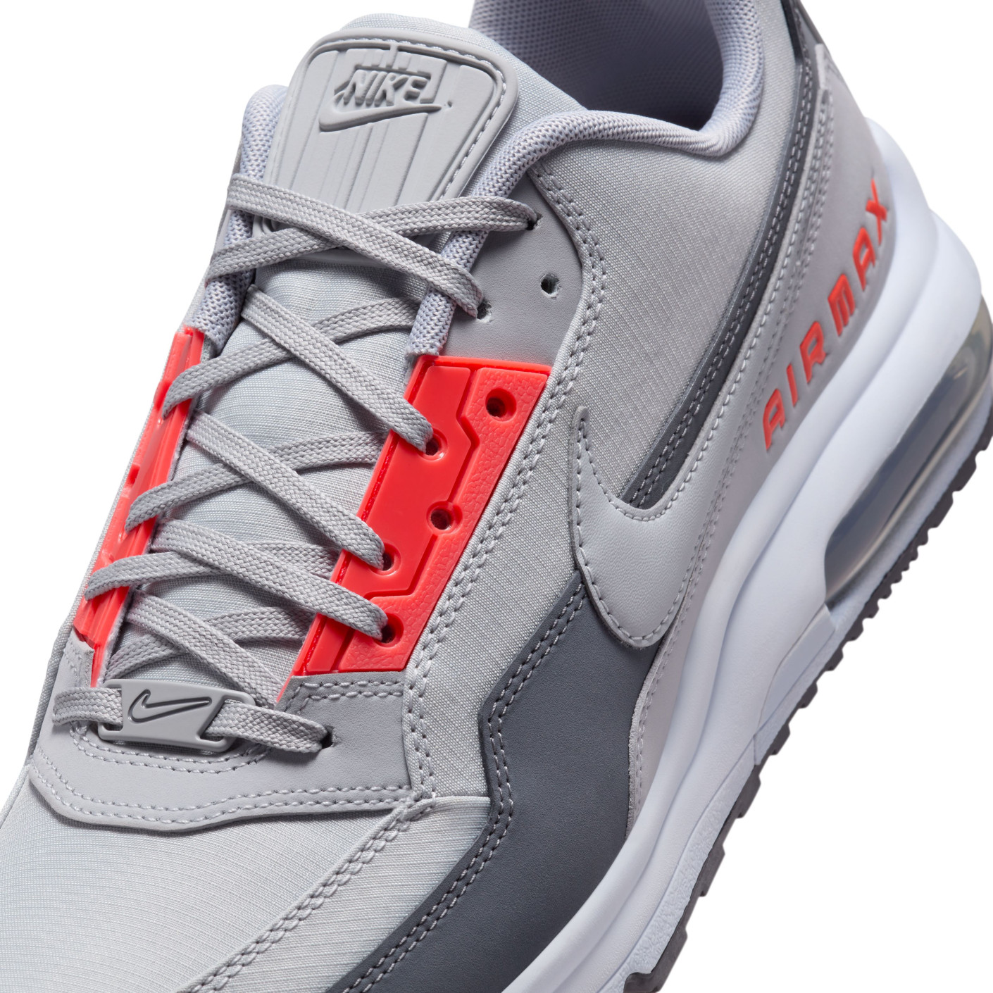 Nike Air Max LTD 3 Sneakers Lichtgrijs Donkergrijs Wit Felrood - KNVBshop.nl