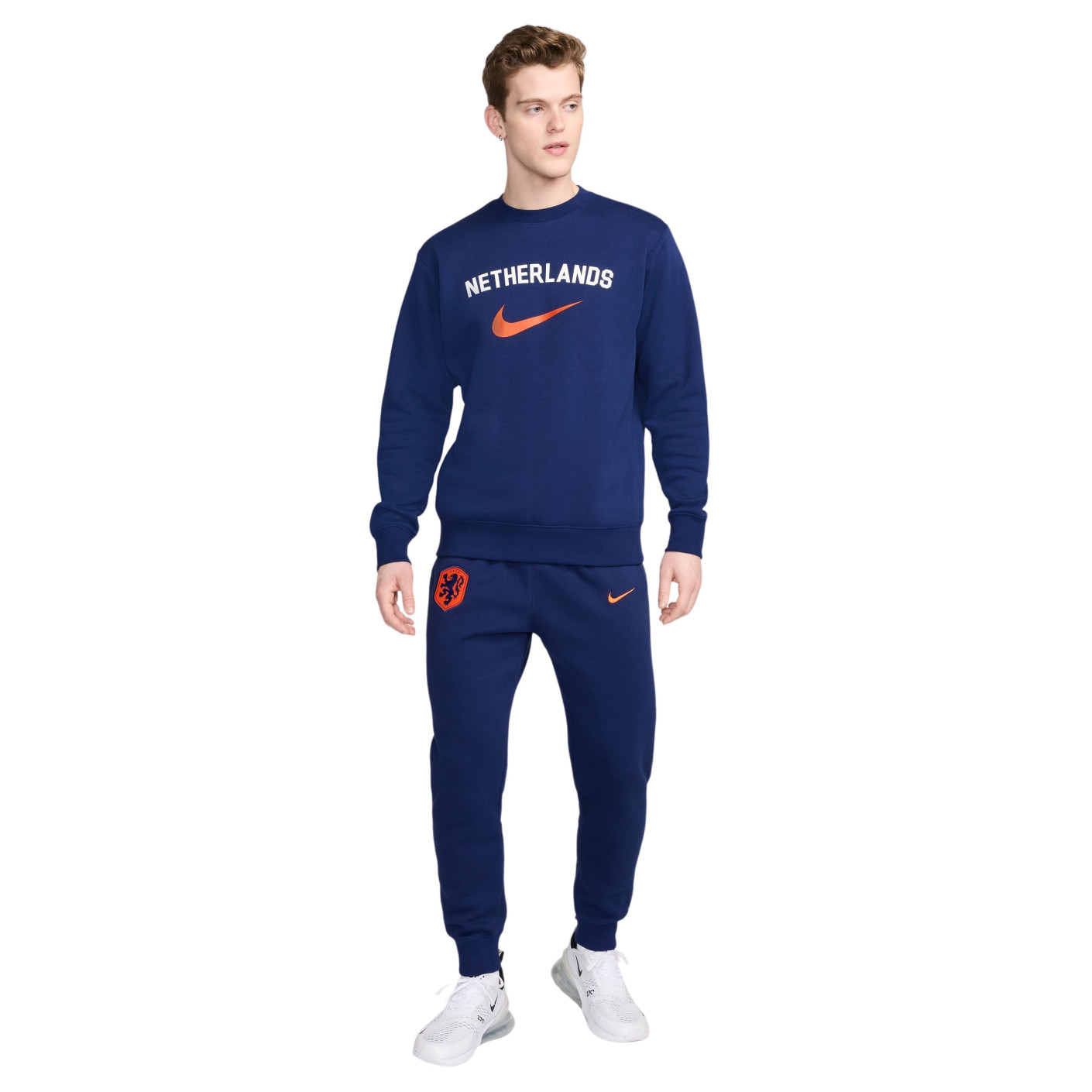 Nike Nederland Sportswear Club Crew Trainingspak 2024-2026 Blauw