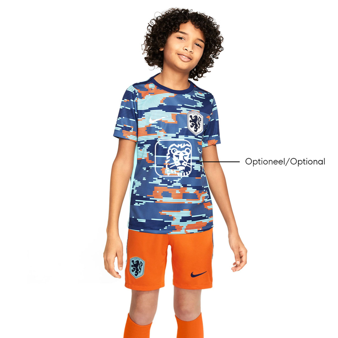 Nike Dutch Team Pre-Match Training Kit 2024-2026 Kids Blue Orange White