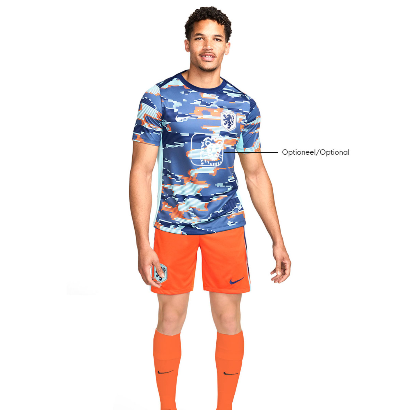 Nike Dutch Team Pre Match Competition Kit Home 2024 2026 Blue Orange White KNVBshop