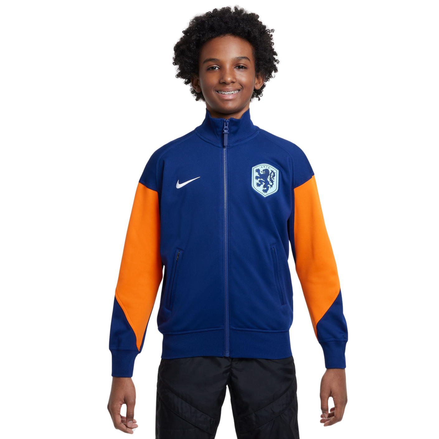 Nike Nederland Academy Pro Anthem Trainingsjack 2024-2026 Kids Blauw Oranje