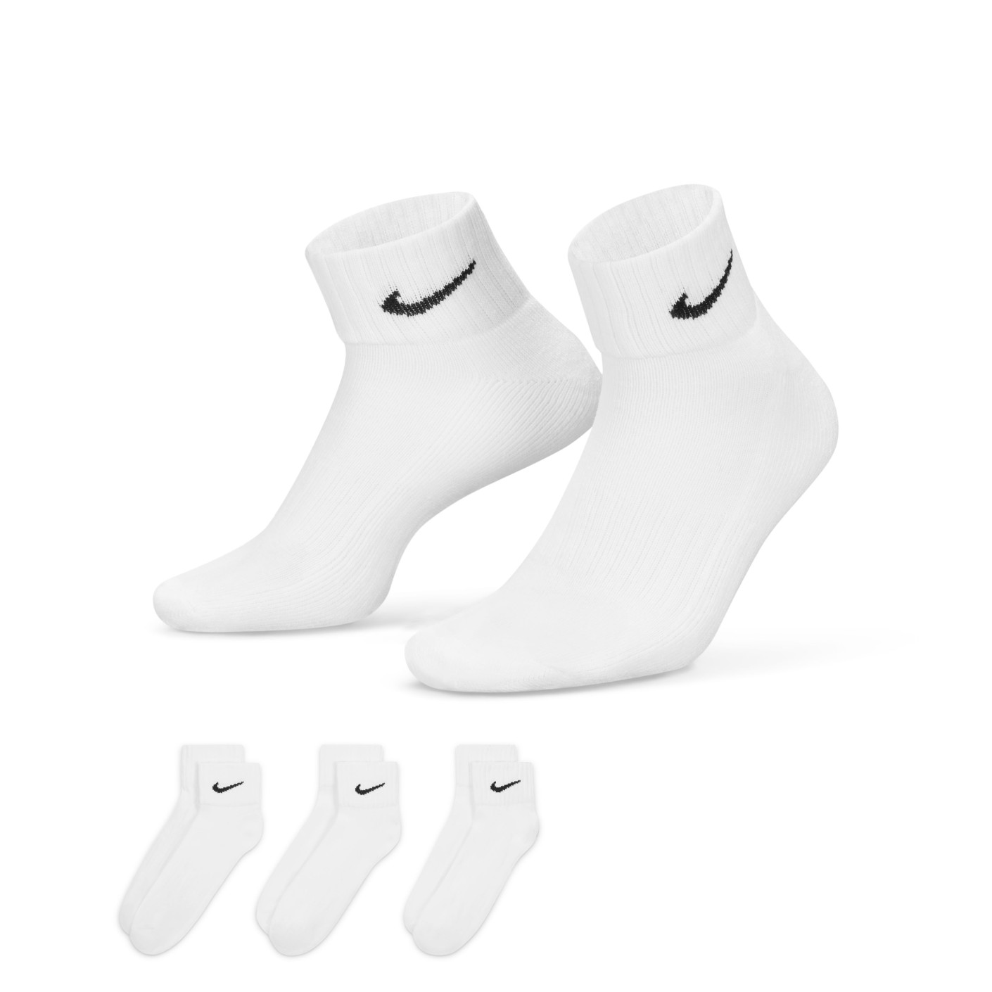 Nike Training Ankle Socks 3-Pack White Black