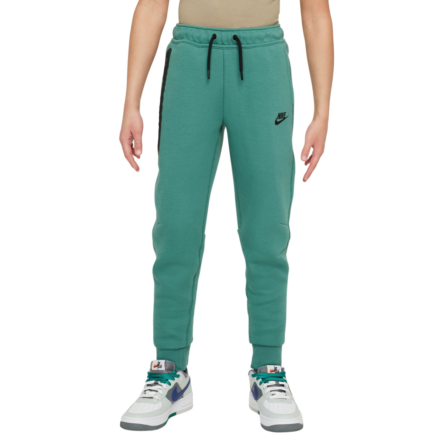 Nike Tech Fleece Joggingbroek Sportswear Kids Groen Zwart