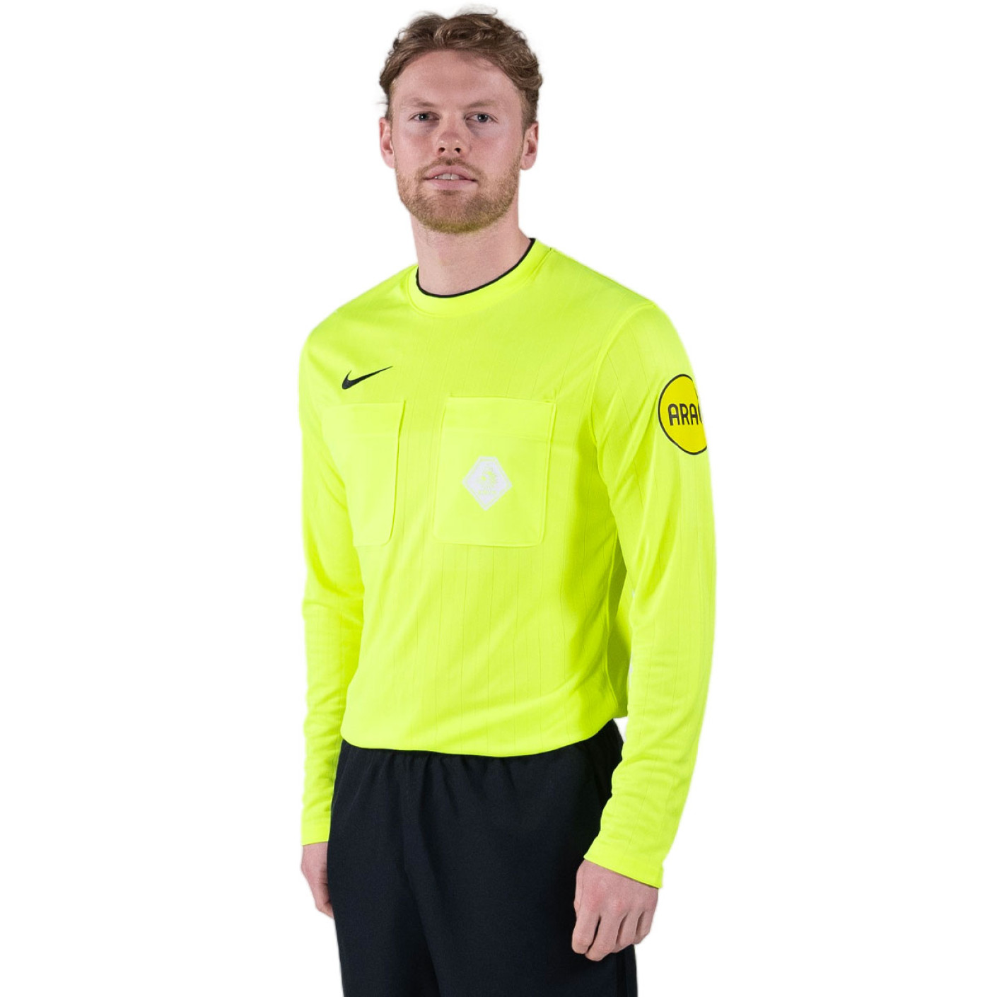 Nike KNVB Scheidsrechtersshirt Lange Mouwen 2024-2026 Neongeel