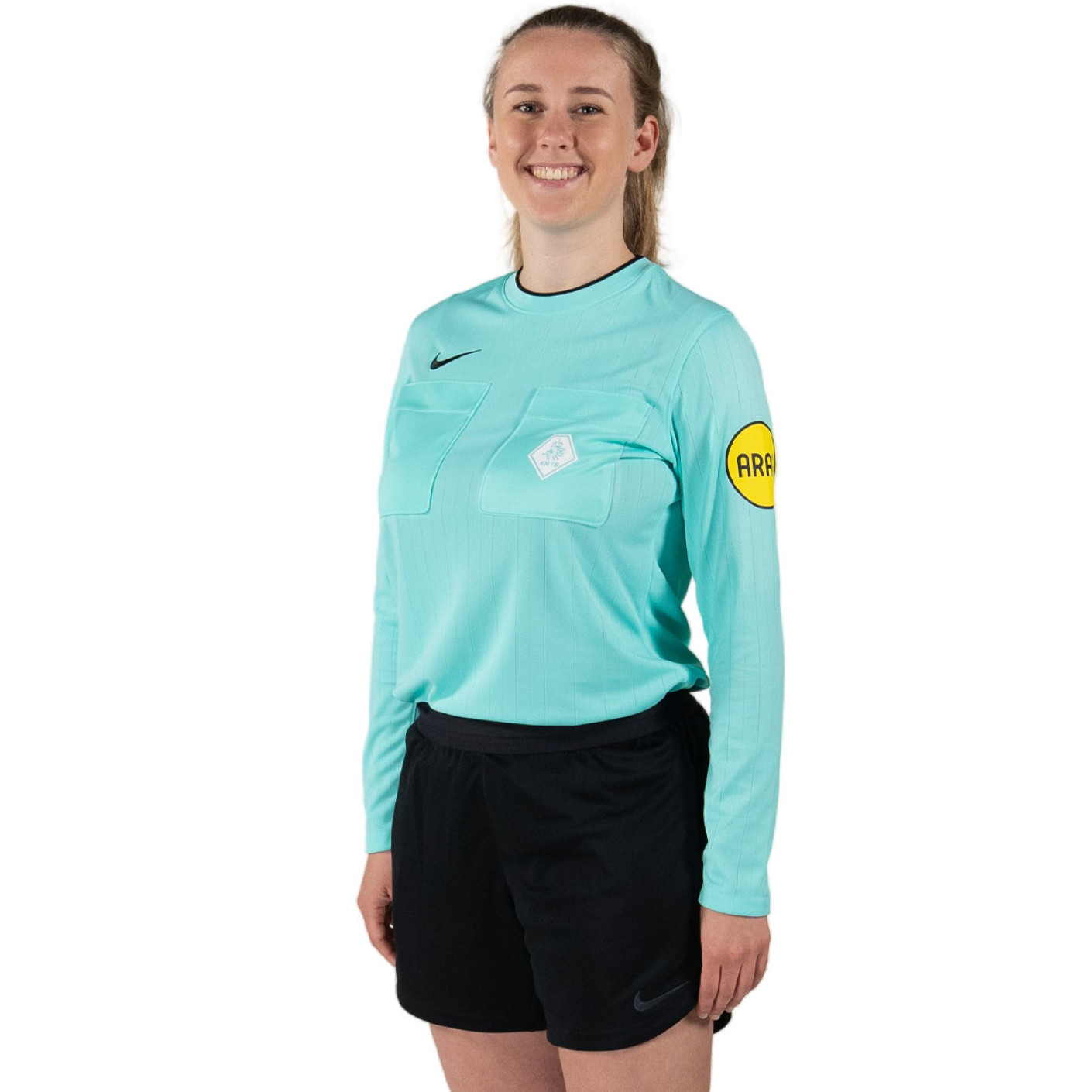 Nike KNVB Scheidsrechtersshirt 2024-2026 Lange Mouwen Dames Turquoise