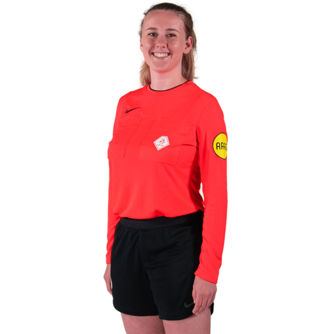 Nike KNVB Referee Shirt 2024-2026 Long Sleeve Women's Bright Red