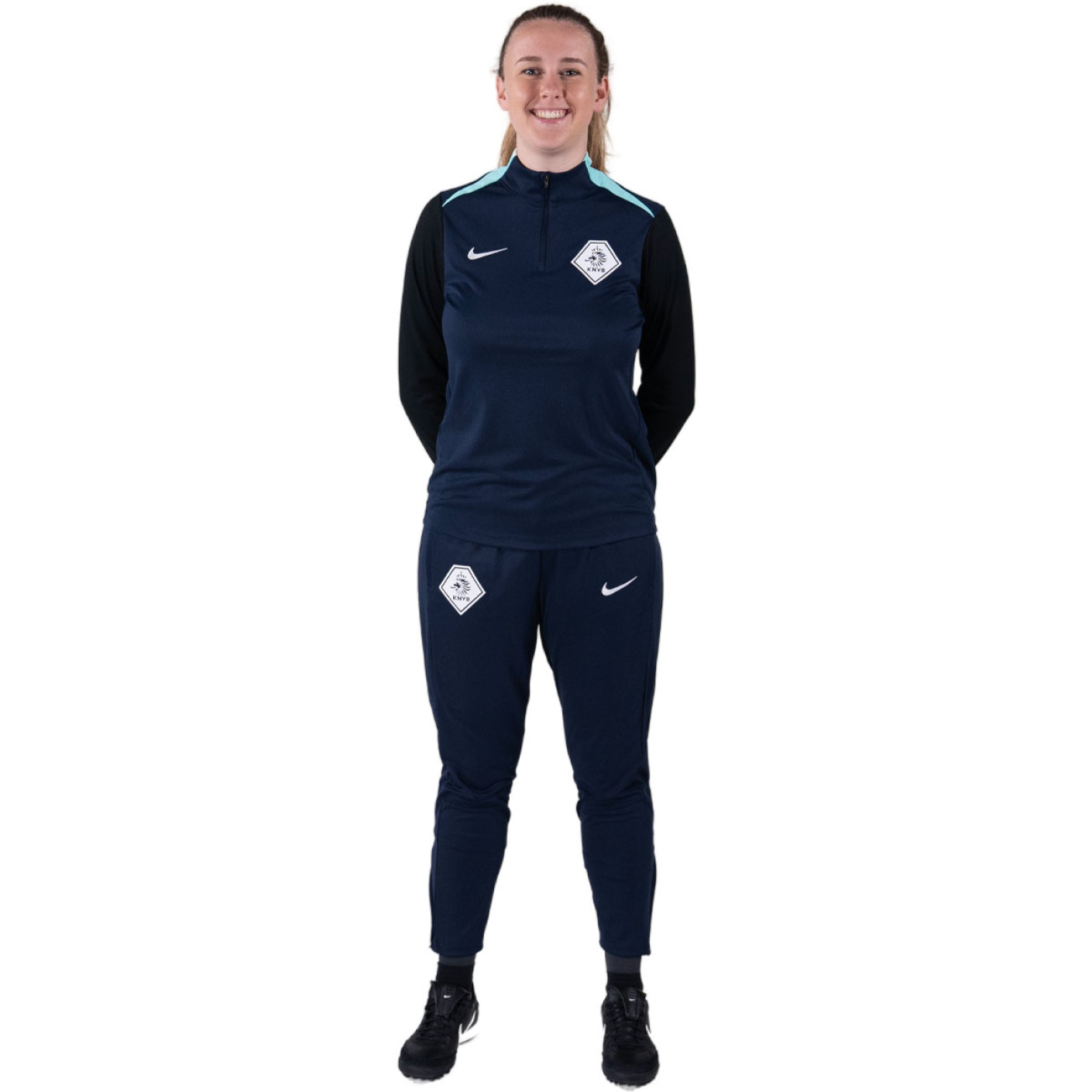 Nike KNVB Tracksuit 1/4-Zip 2024-2026 Women's Dark Blue Turquoise