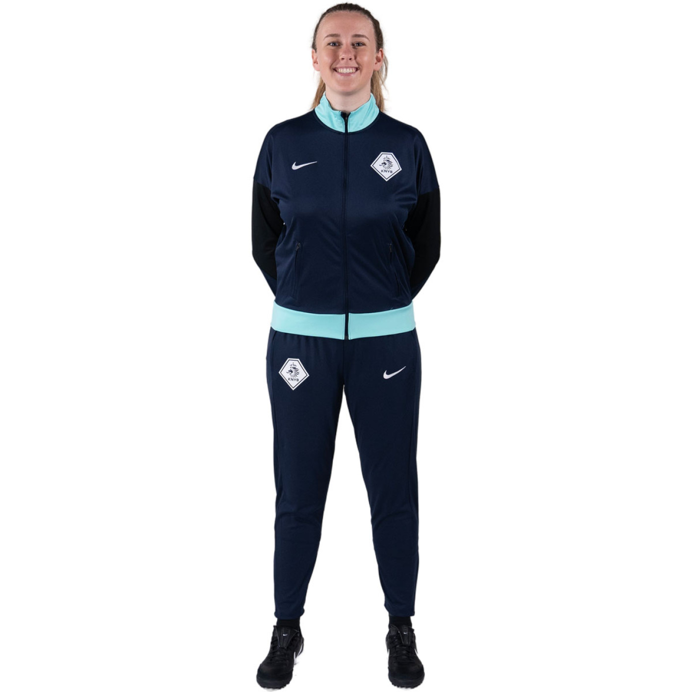 Nike KNVB Tracksuit 2024-2026 Women's Dark Blue Turquoise