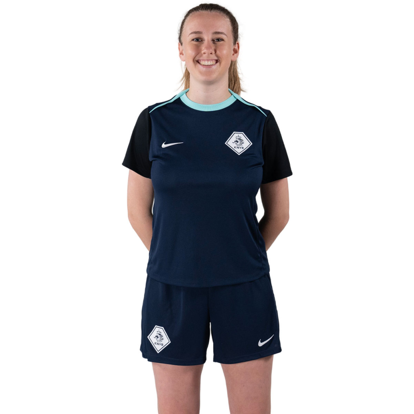 Nike KNVB Scheidsrechters Trainingsset 2024-2026 Dames Donkerblauw Turquoise