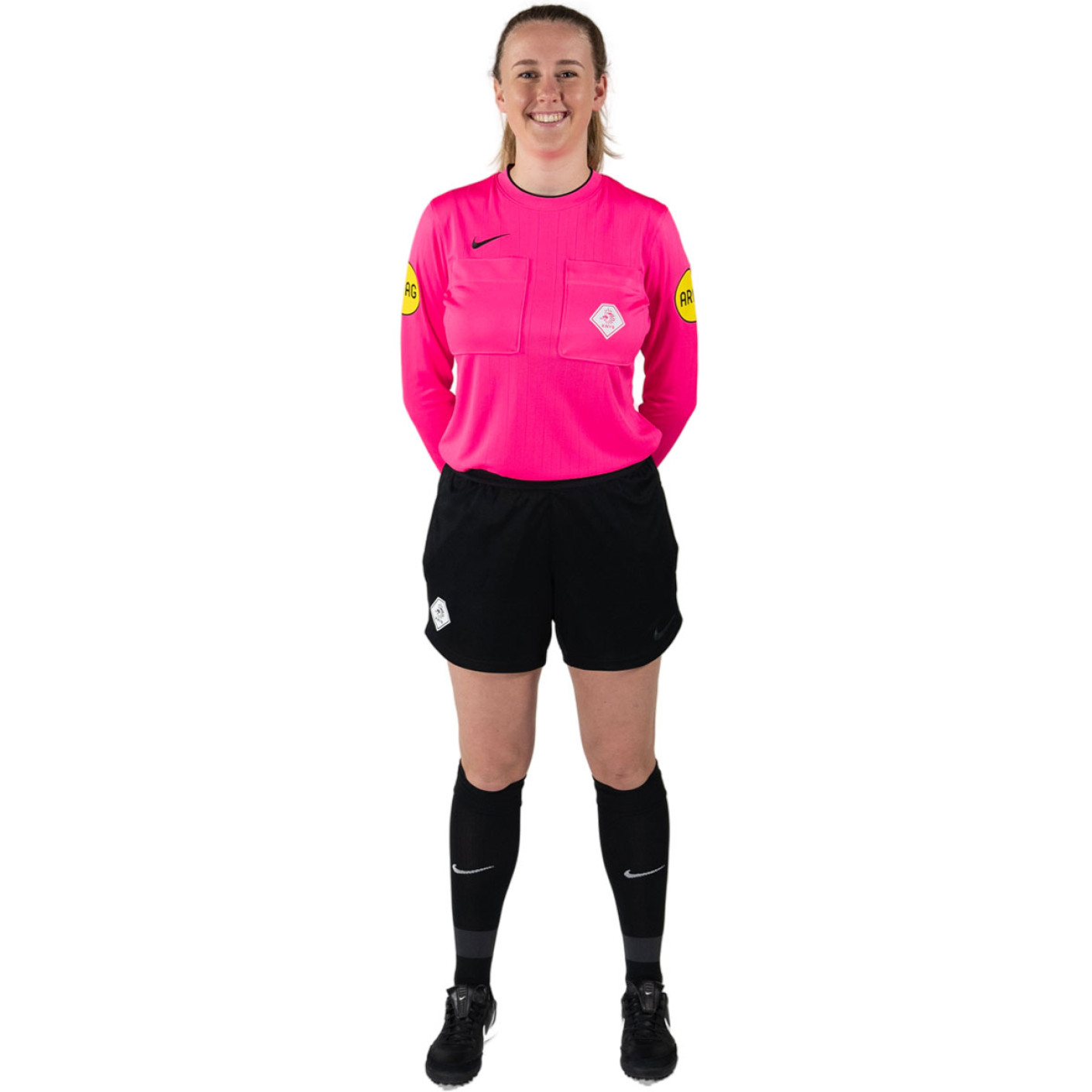 Nike KNVB Long Sleeve Referee Kit 2024-2026 Women's Pink