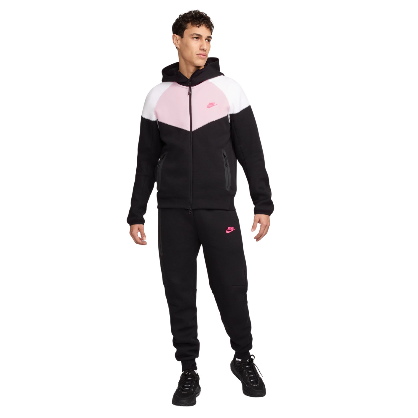 Nike Tech Fleece Trainingspak Sportswear Zwart Roze Wit