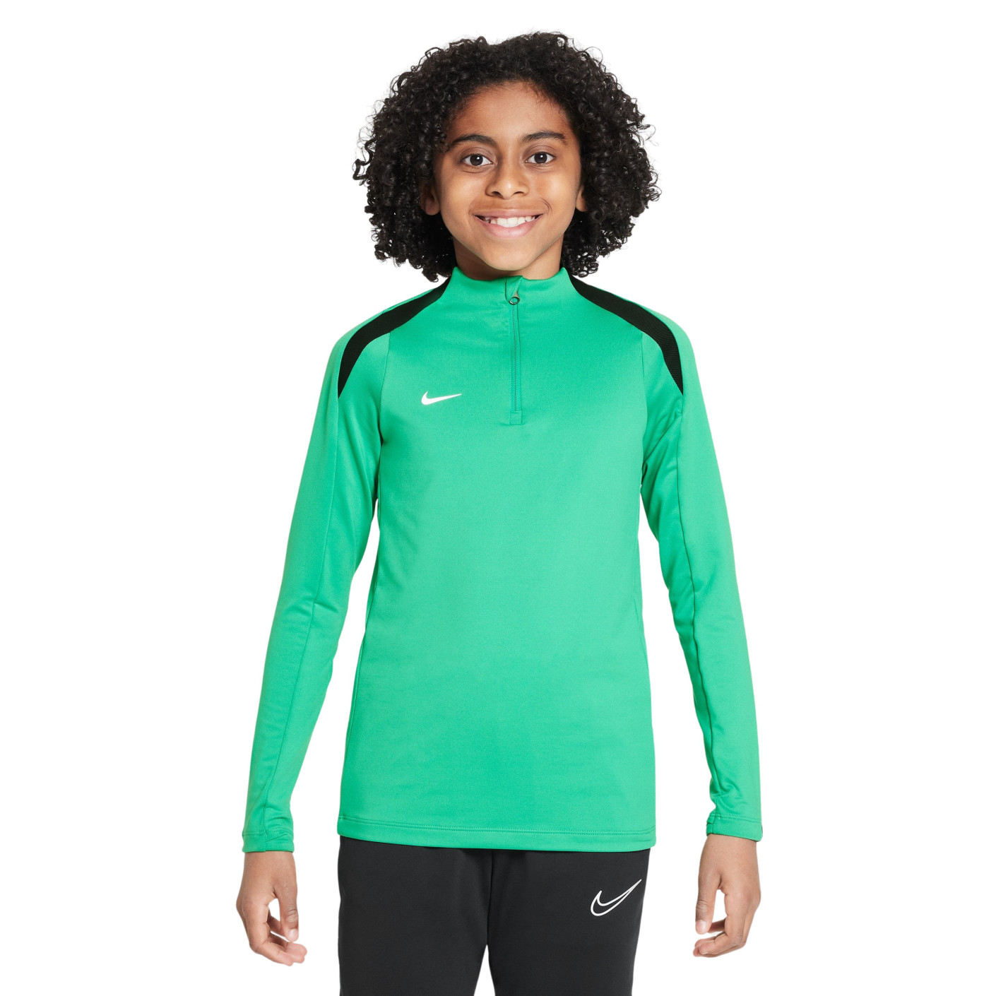 Nike Dri-FIT Strike 1/4-Zip Trainingstrui Kids Groen Zwart Wit