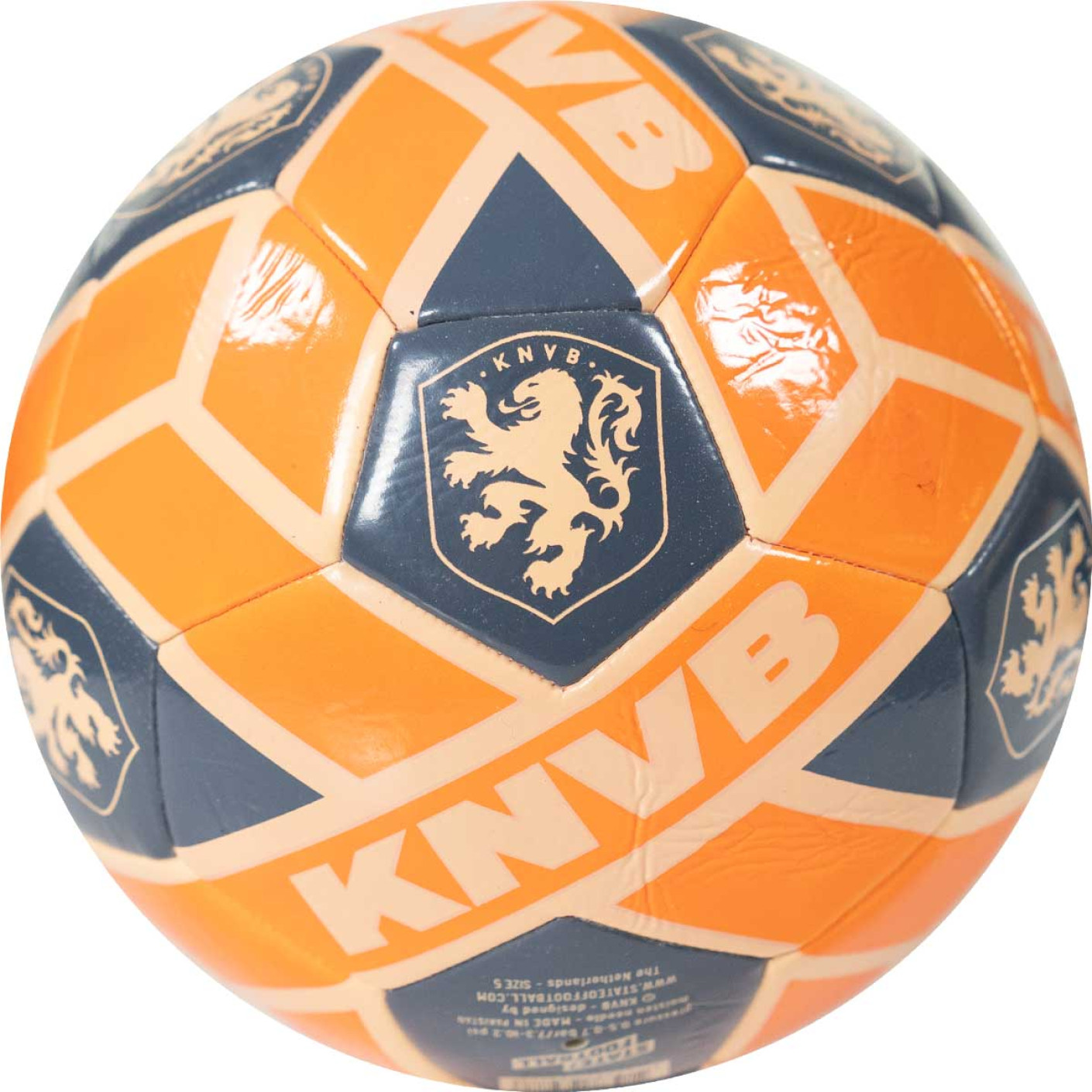 KNVB Logo Football Size 5 Orange Dark Blue