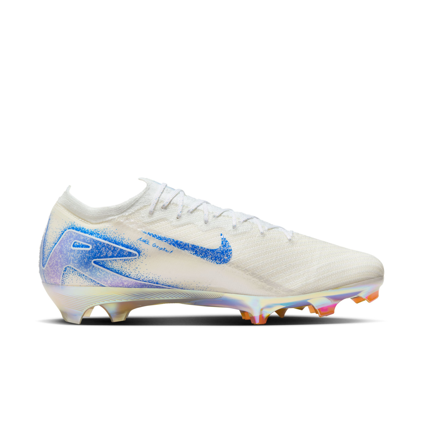 Nike Zoom Mercurial Vapor 16 Elite Gras Football Shoes FG White Blue Orange KNVBshop