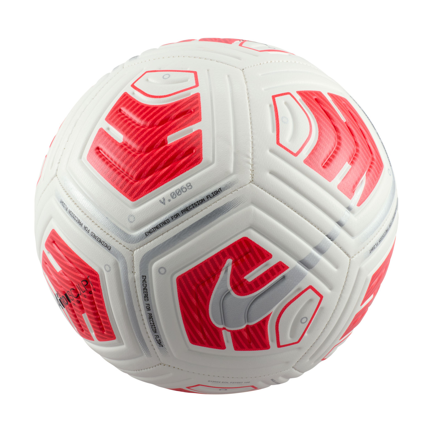 Nike Strike Team 290 Gram Voetbal Wit Rood Zilver
