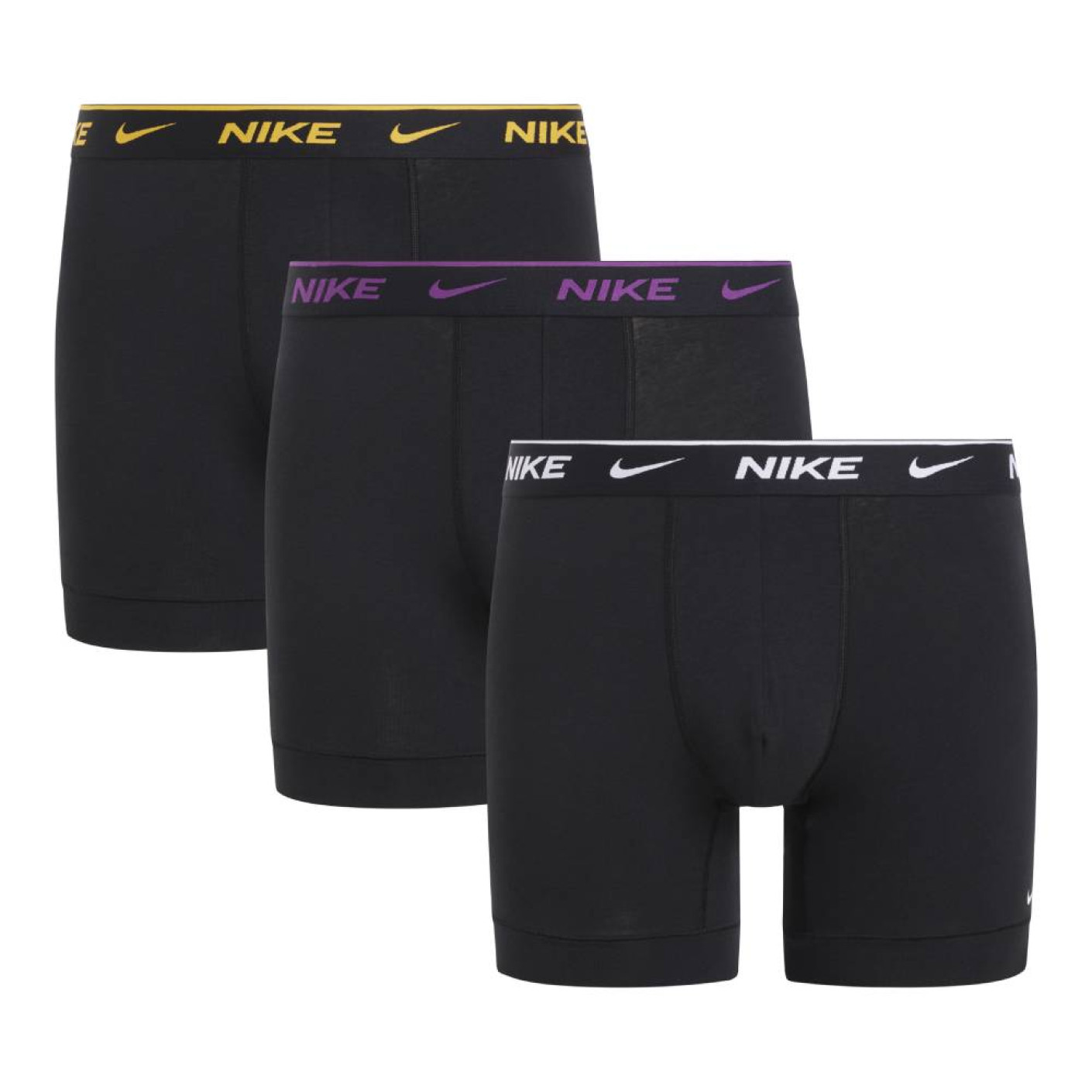 Nike Everyday Boxer Shorts Cotton Brief 3 Pack White Purple Gold KNVBshop