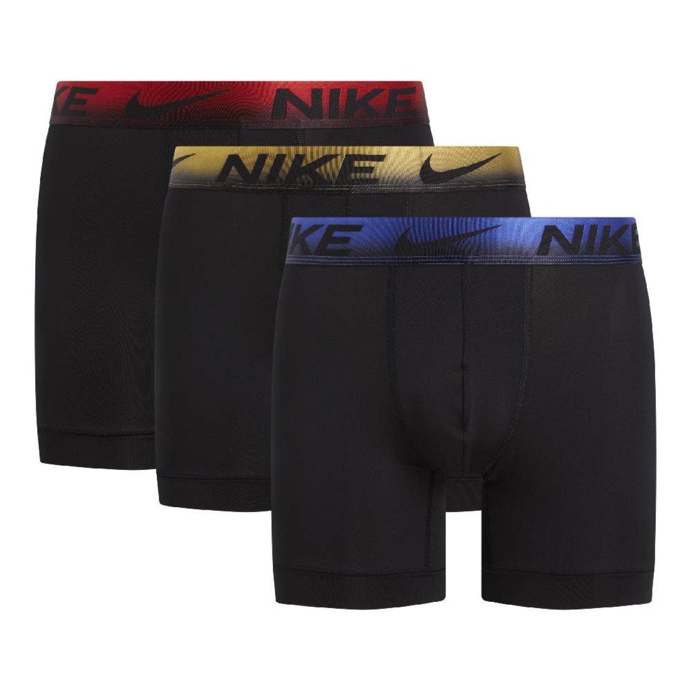 Nike Dri-FIT Ultra Stretch Micro Boxer Shorts 3-Pack Black Blue Gold Red