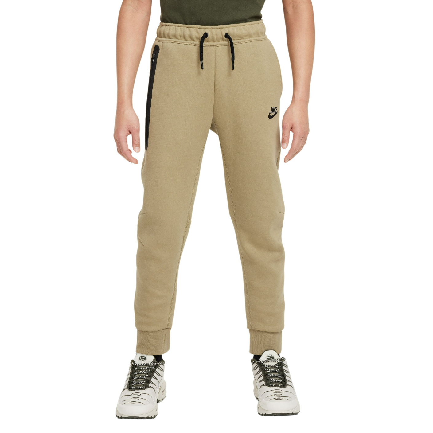 Nike Tech Fleece Sweat Pants Sportswear Kids Beige Black KNVBshop