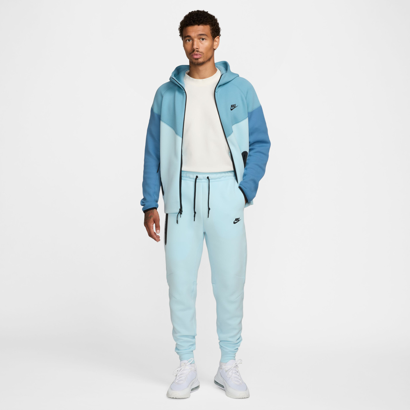 Nike Tech Fleece Sweat Pants Sportswear Light Blue Black KNVBshop