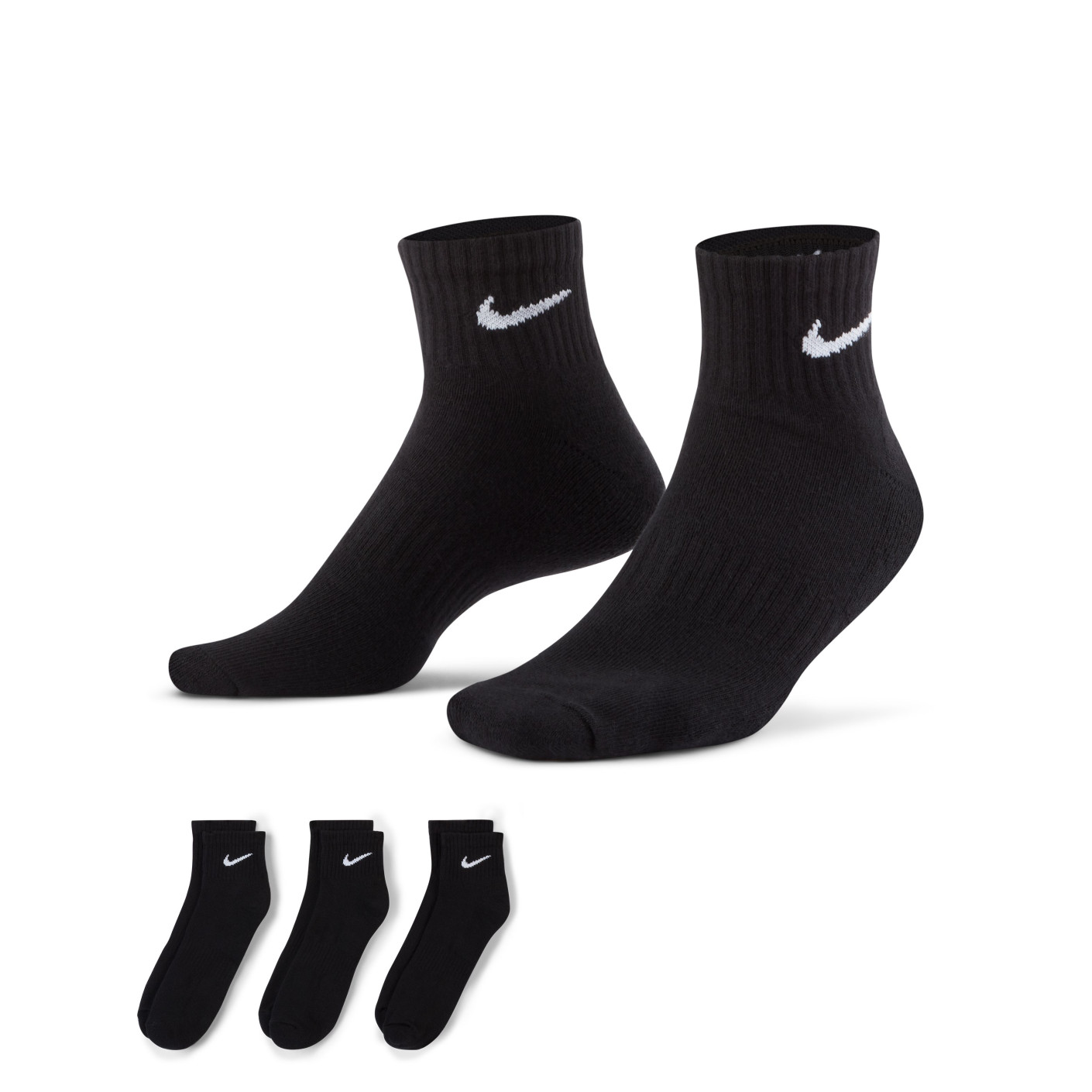 Nike Everyday Cushioned Sports Socks Mid-Height 3 Pack Black