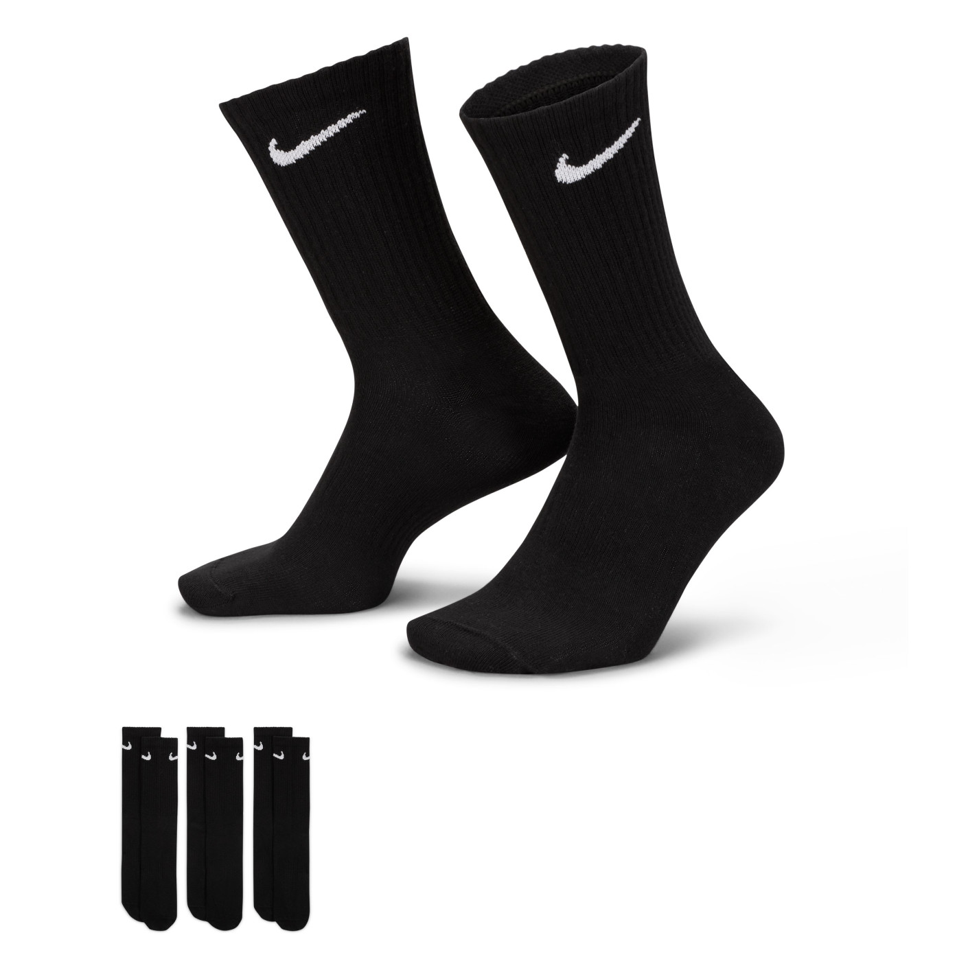 Nike Everyday Lightweight Sports Socks 3 Pack Black