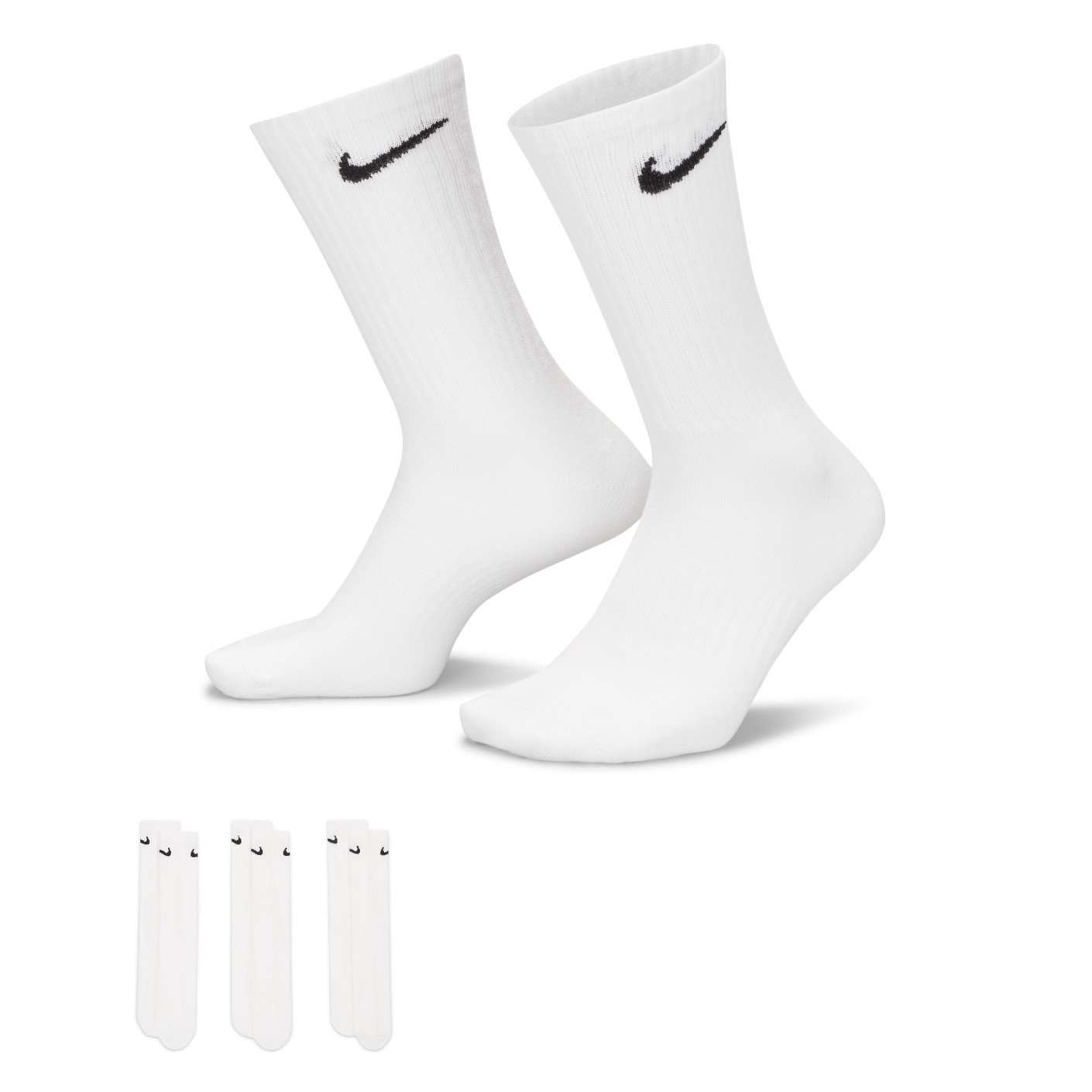 Nike Everyday Lightweight Sports Socks 3 Pack White