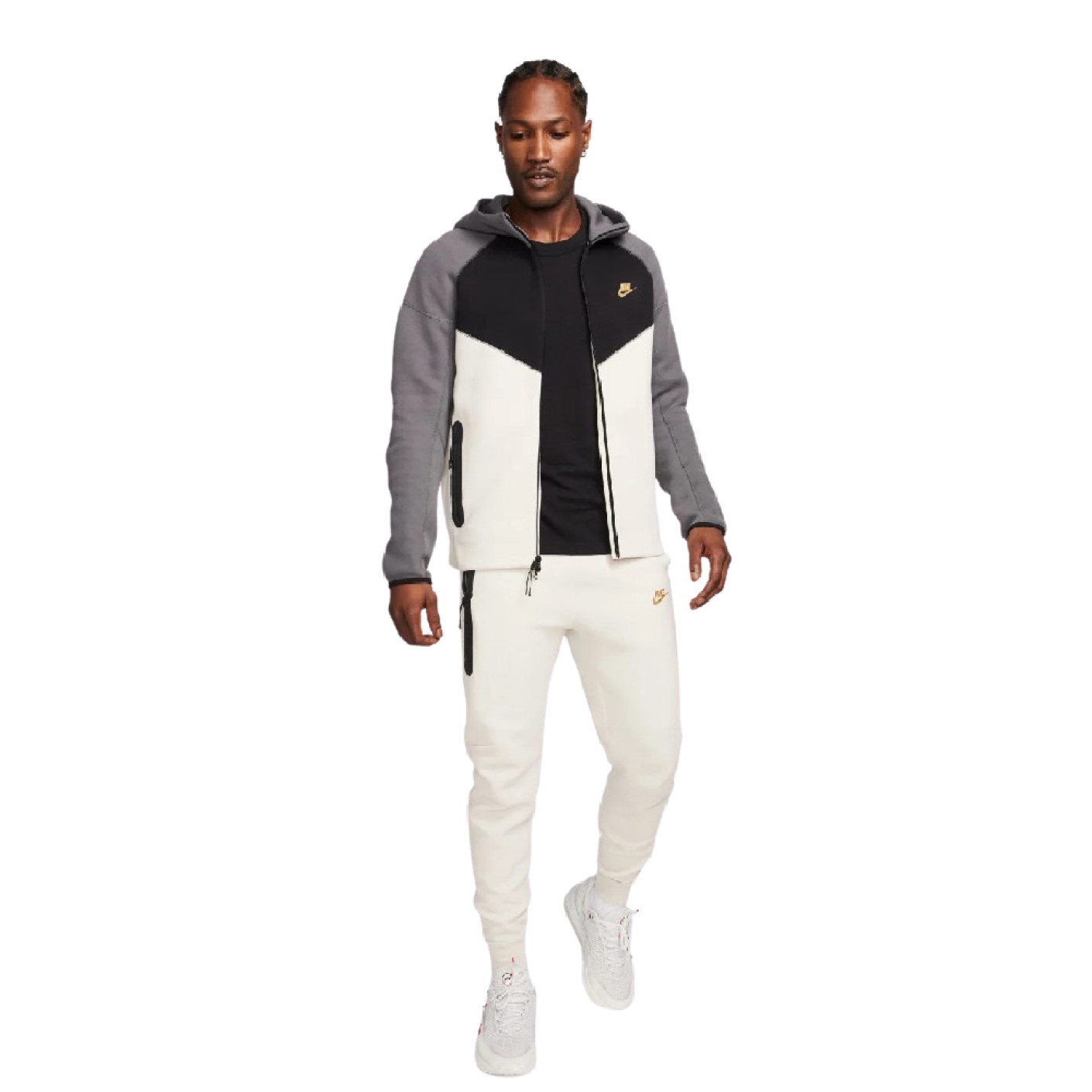 Nike Tech Fleece Sportswear Tracksuit White Black Dark Grey Light Yellow KNVBshop