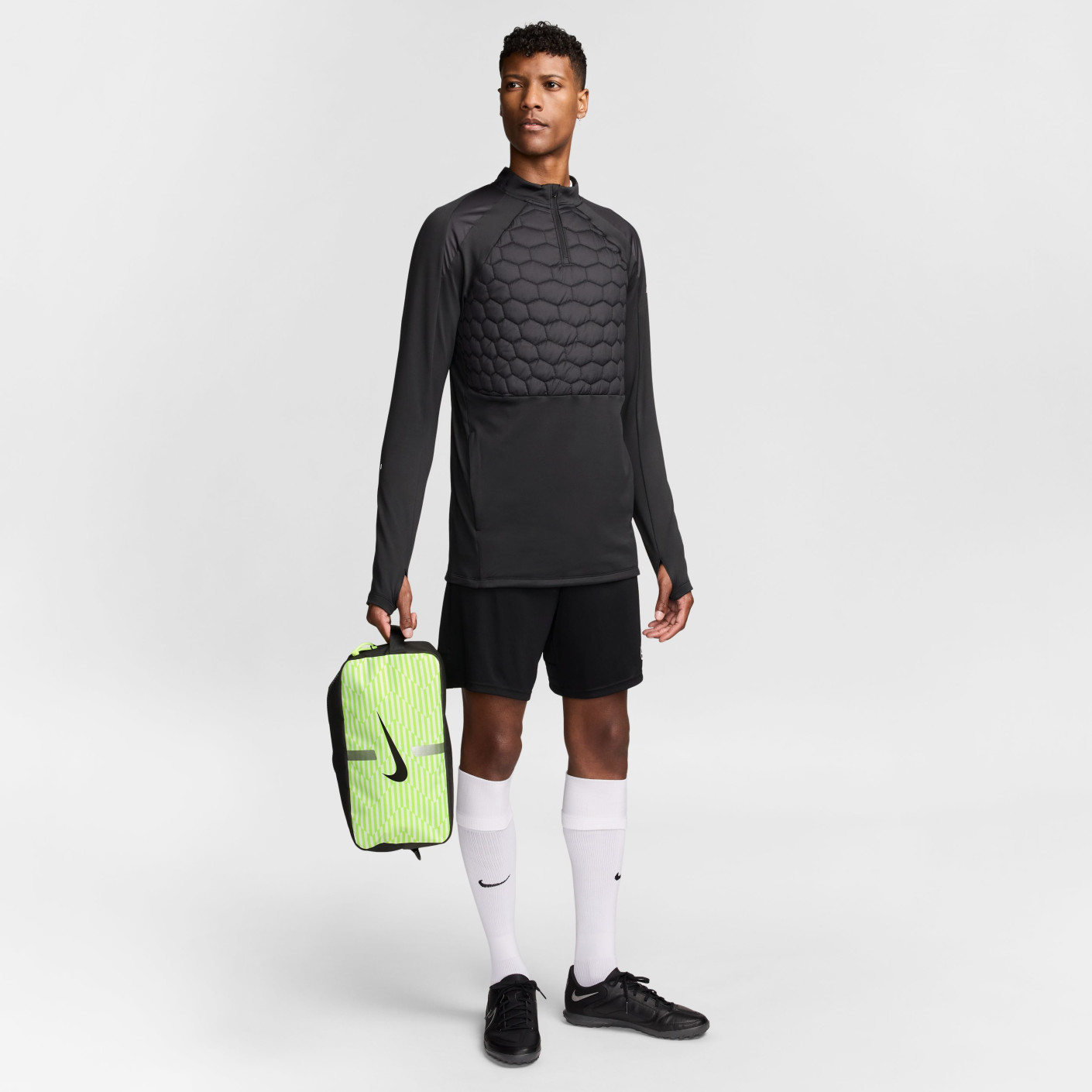Nike Academy Shoe Bag Neon Yellow Silver Black - KNVBshop.nl