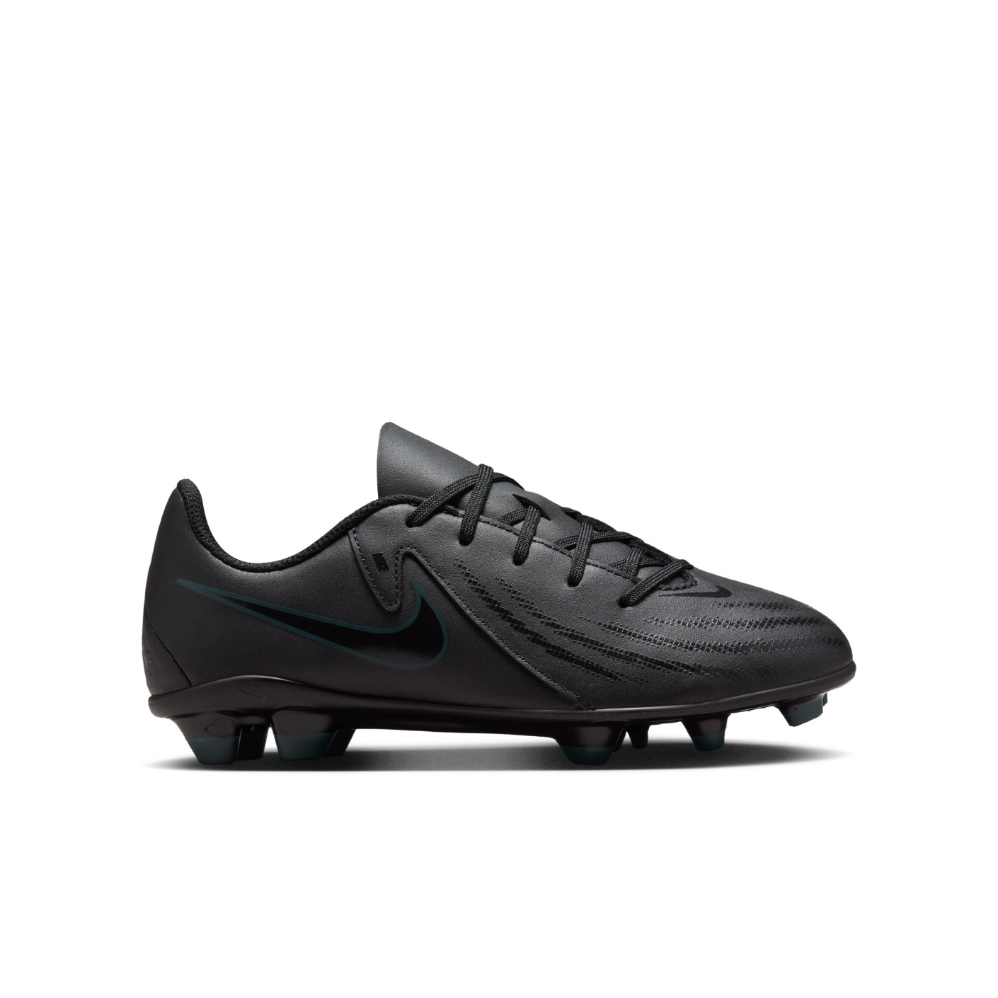 Nike Phantom GX Club II Gras / Kunstgras Voetbalschoenen (MG) Kids Zwart Donkergroen