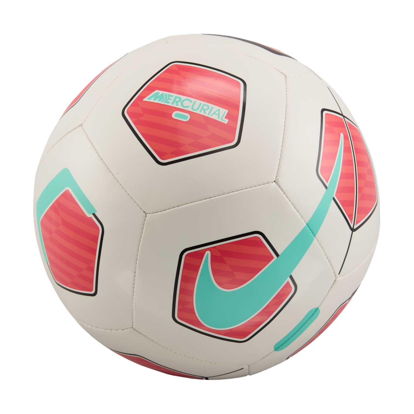 Nike Fade Mercurial Voetbal Maat 5 Wit Felrood Turquoise