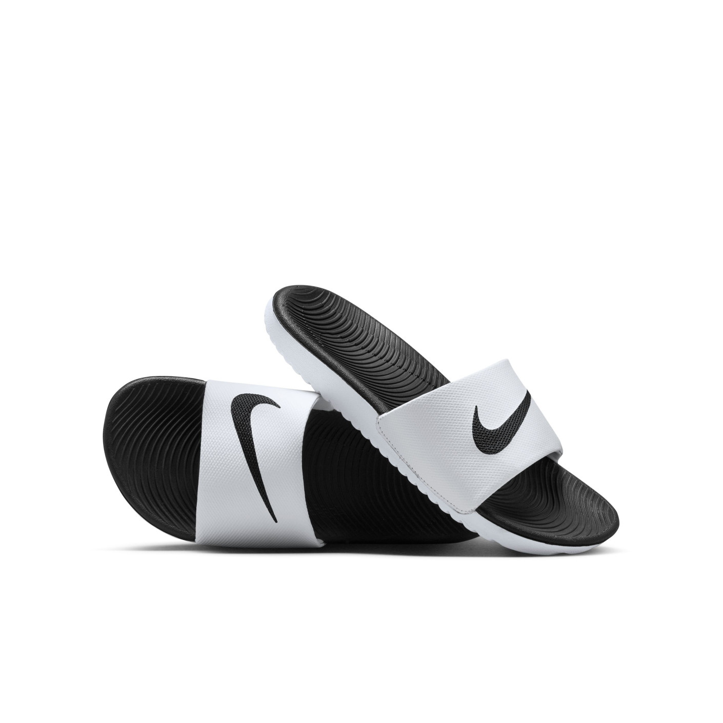 Nike Kawa Kids Slippers White Black