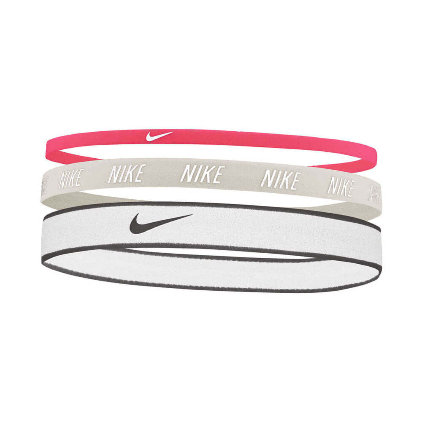 Nike Mixed 3-Pack Headbands Pink Grey White Black