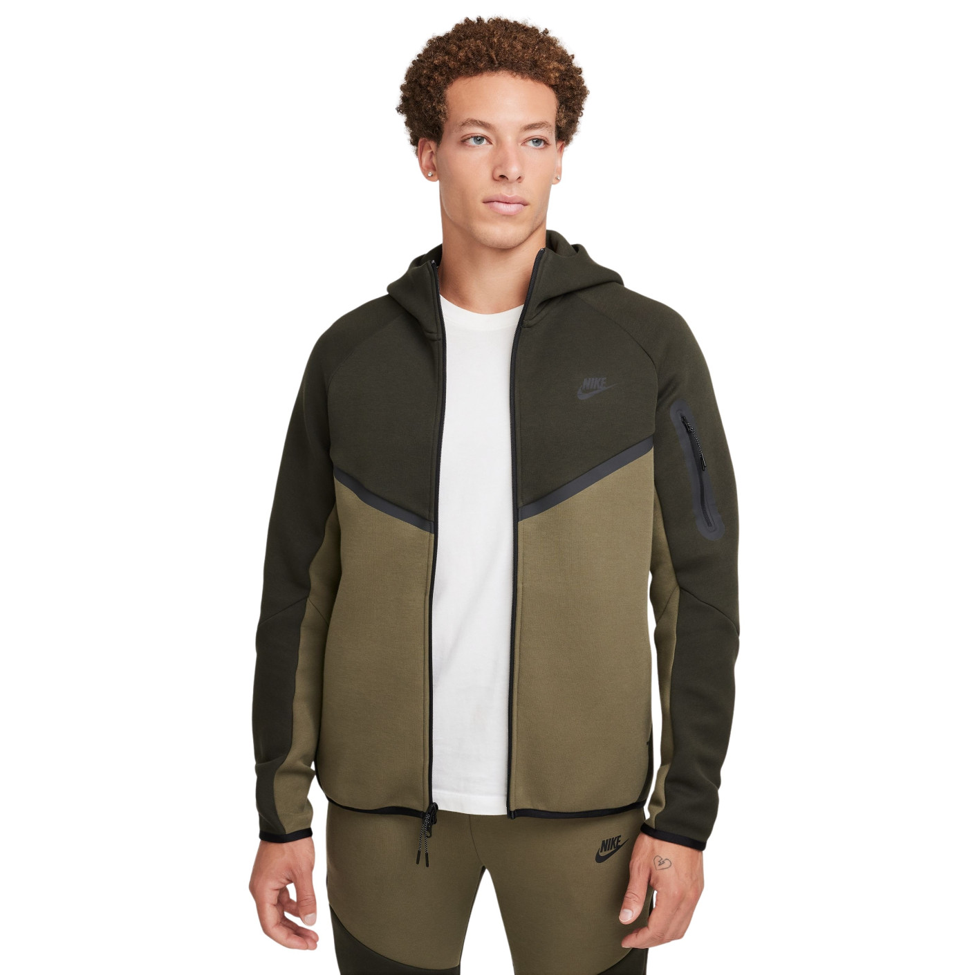 Nike tech fleece windrunner green shop