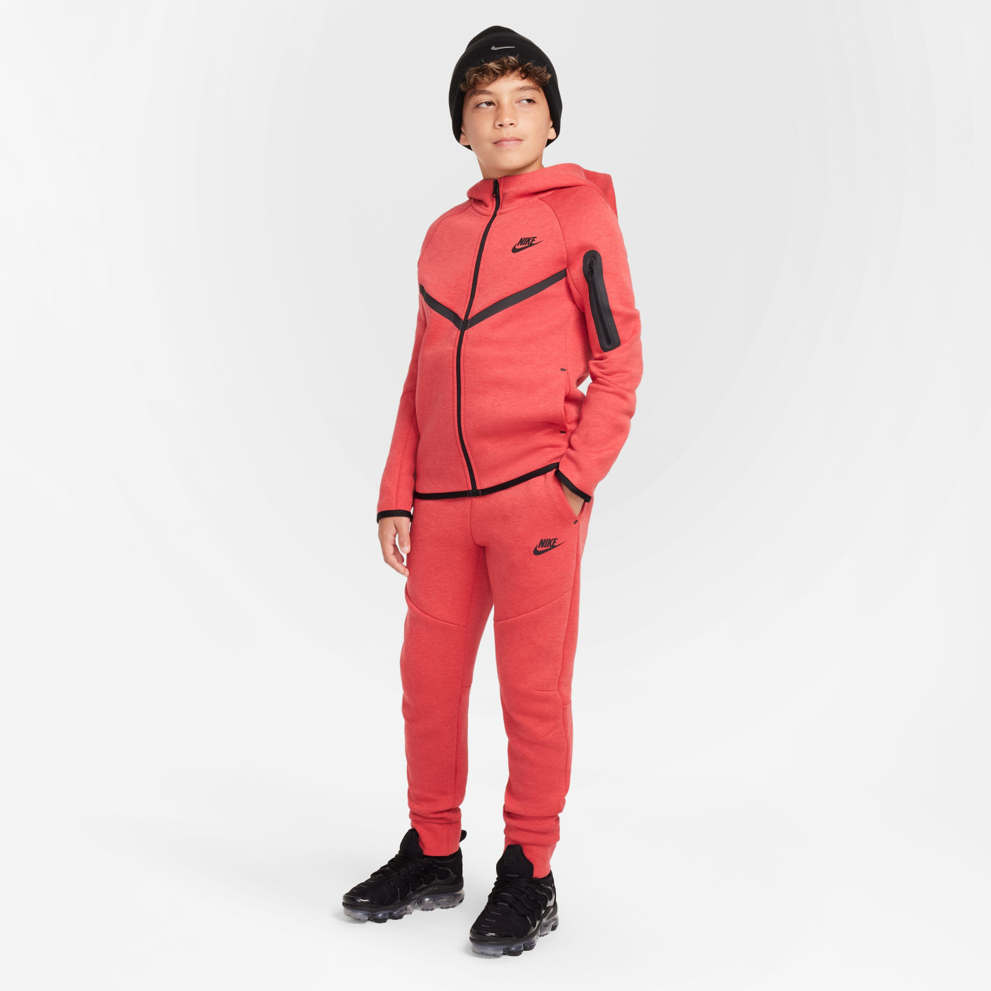 Nike Tech Fleece Sportswear Sweat Pants Kids Red Black KNVBshop