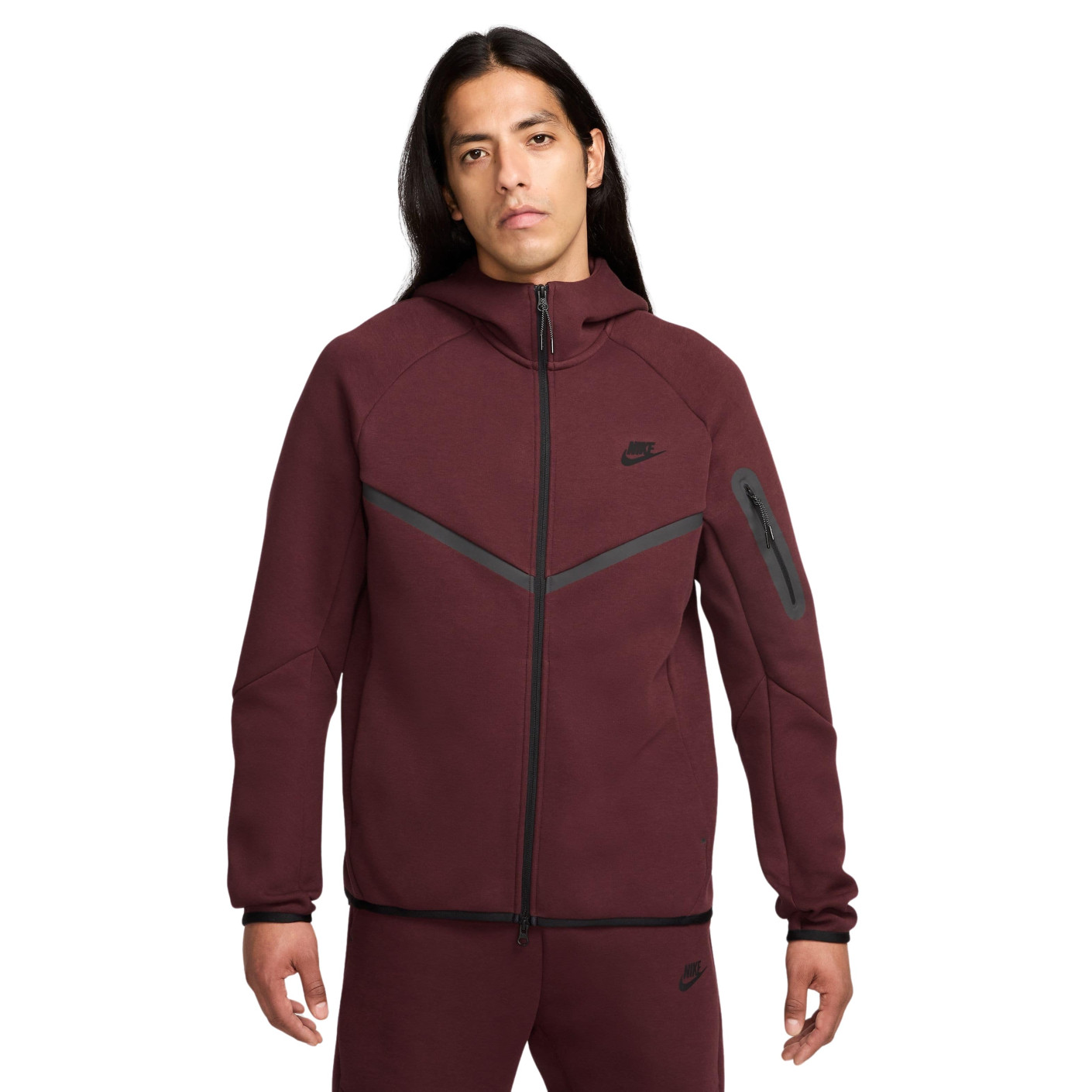 Nike Tech Fleece Sportswear Vest Bordeauxrood Zwart