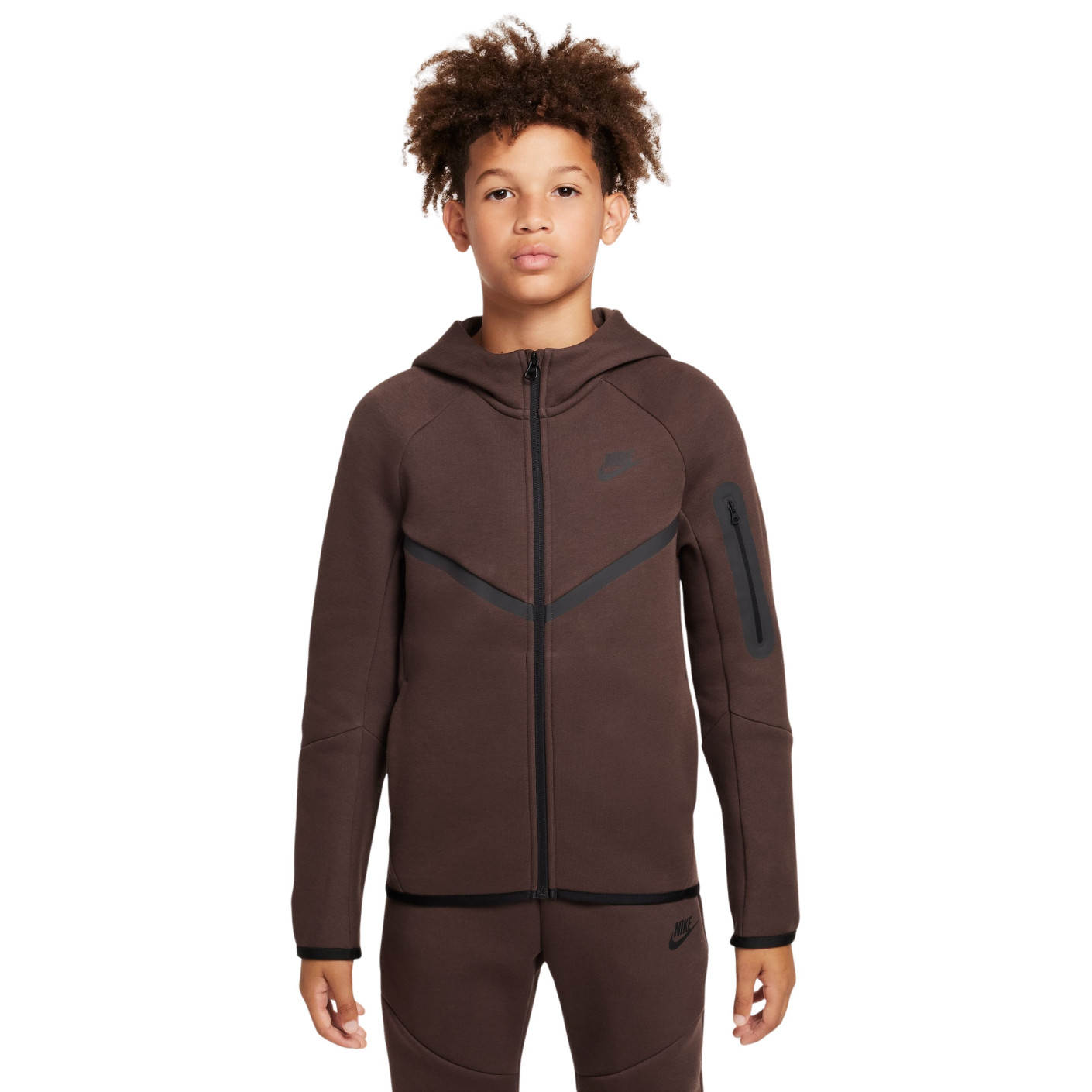 Nike Tech Fleece Sportswear Vest Kids Donkerbruin Zwart