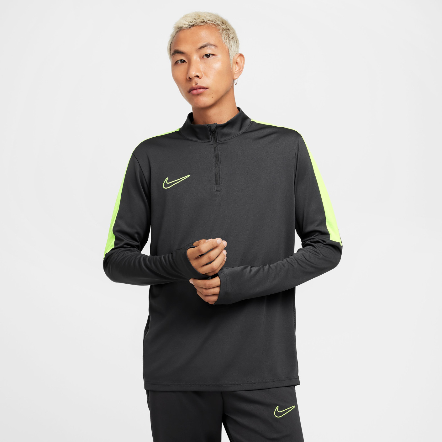 Grey and green nike tracksuit sales
