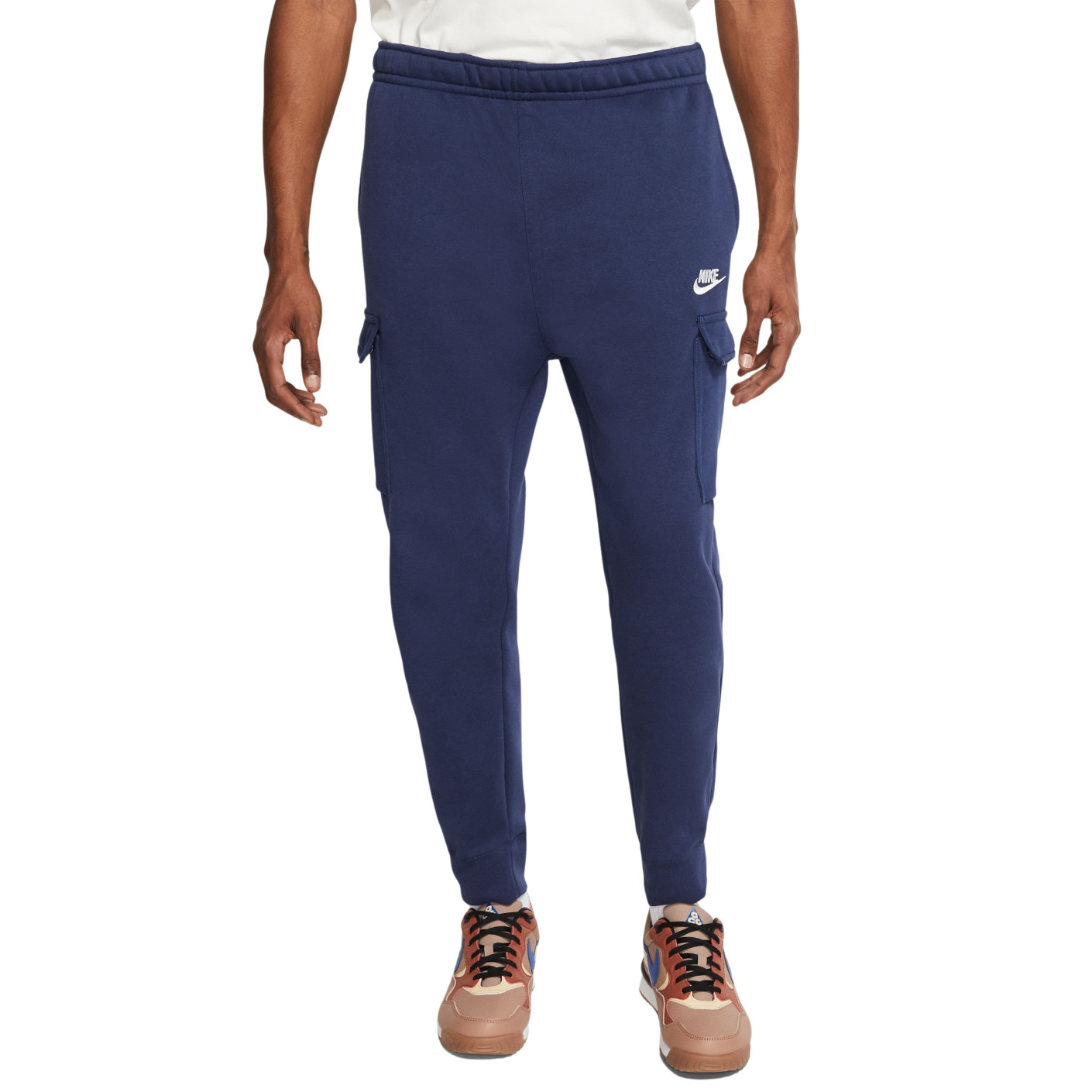 Nike Sportswear Fleece Club Cargobroek Donkerblauw Wit