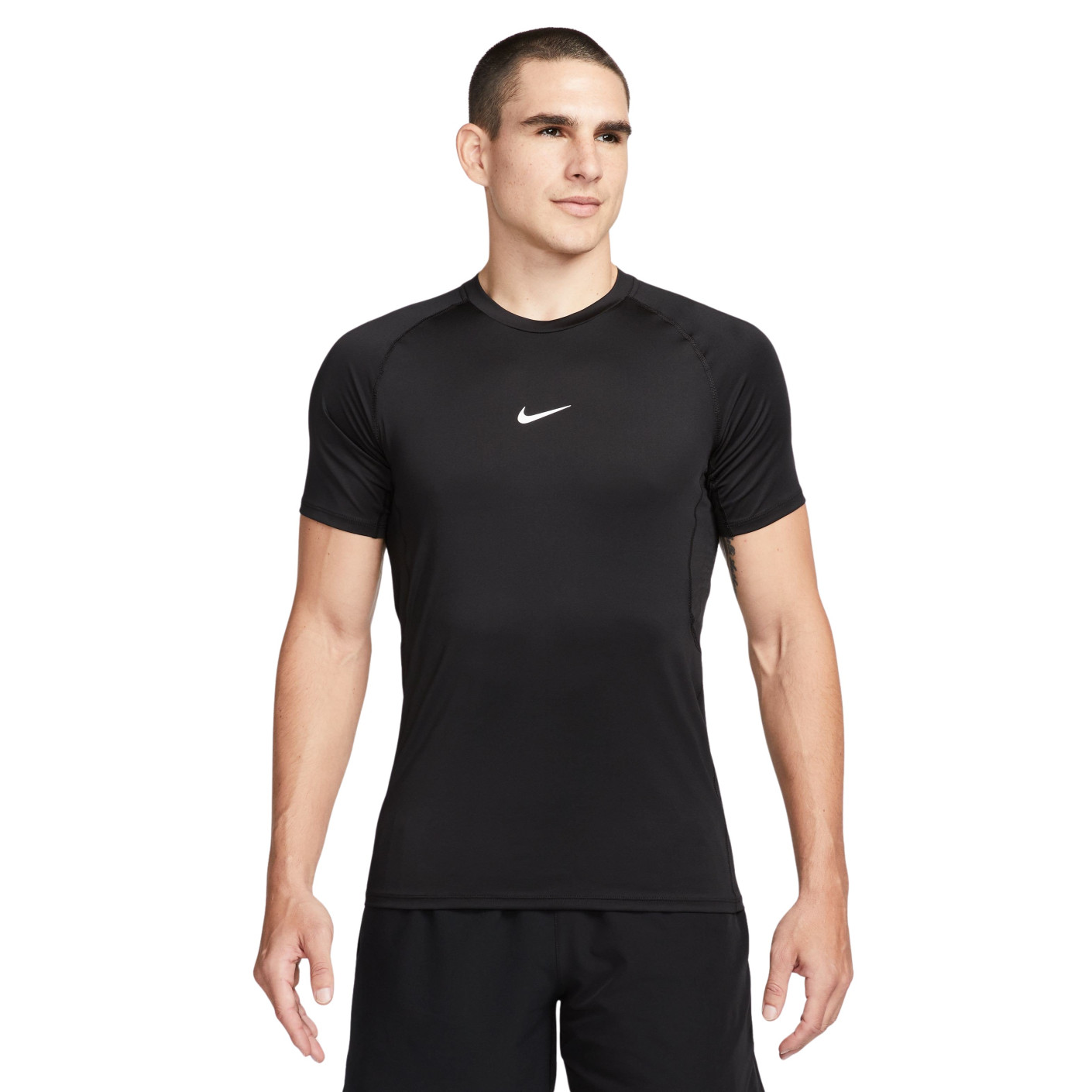Nike Pro Short Sleeve Base Layer White Black