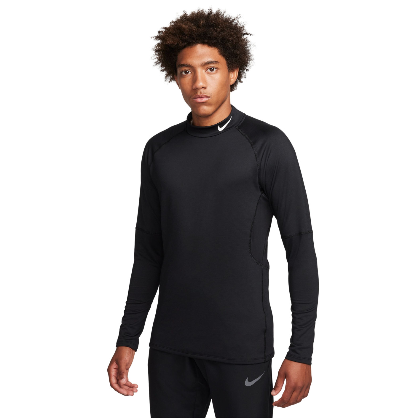 Nike Pro Ondershirt Warm Lange Mouwen Zwart Wit