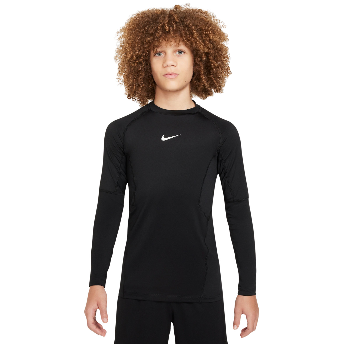 Nike Ondershirt Pro Lange Mouwen Kids Zwart Wit