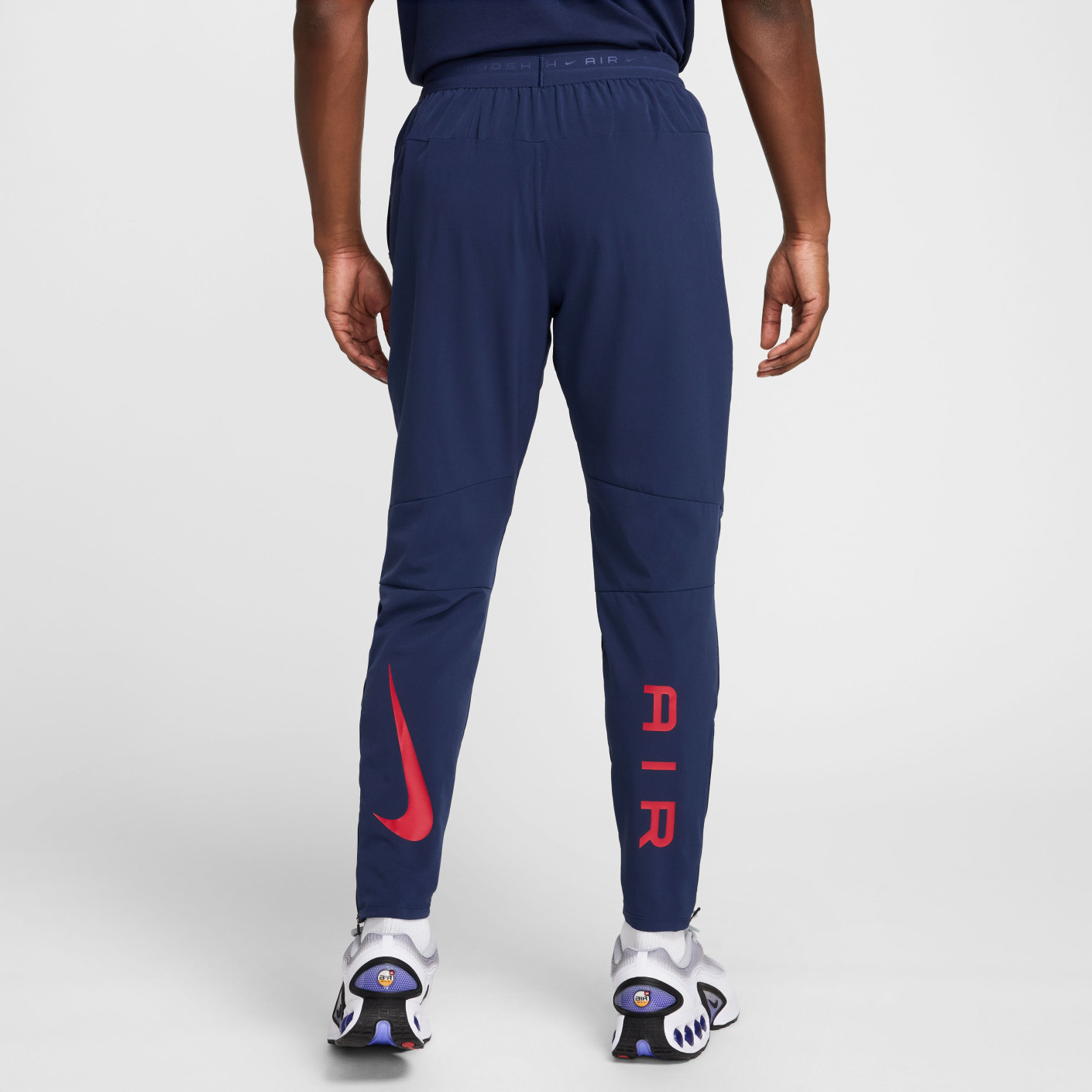 red and blue nike joggers