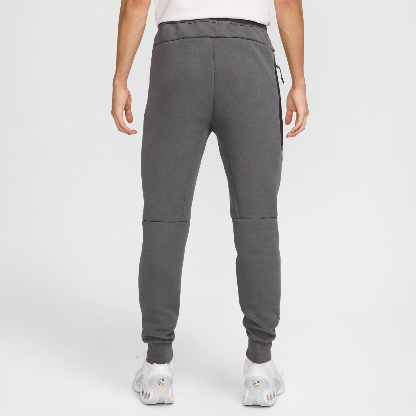 nike tech fleece colour block joggers in grey
