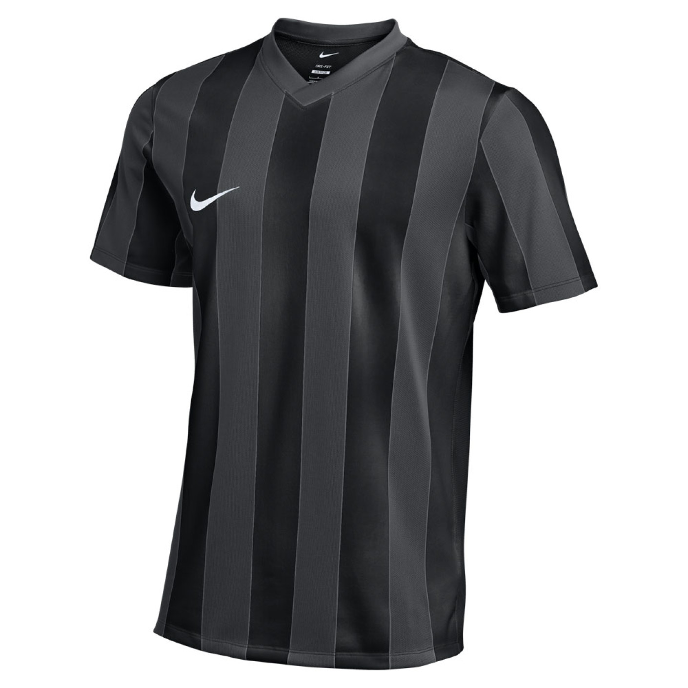 Nike Striped Division V Voetbalshirt Kids Donkergrijs Zwart