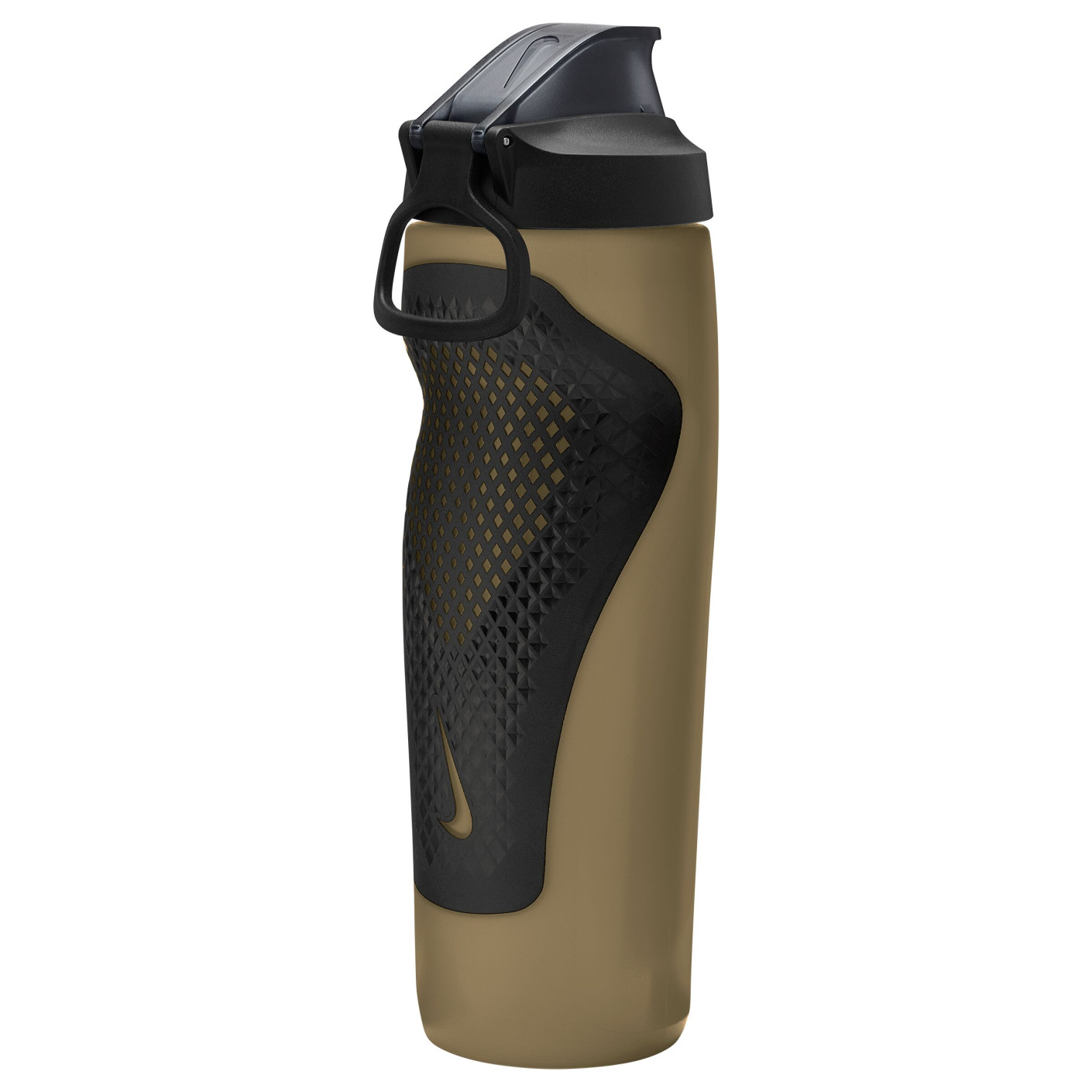 nike black and gold water bottle