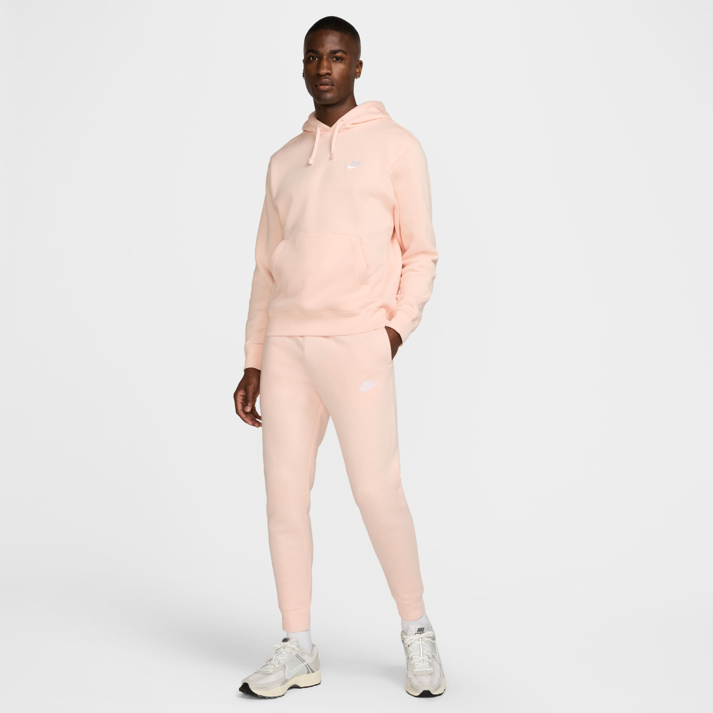 pink nike sportswear club fleece