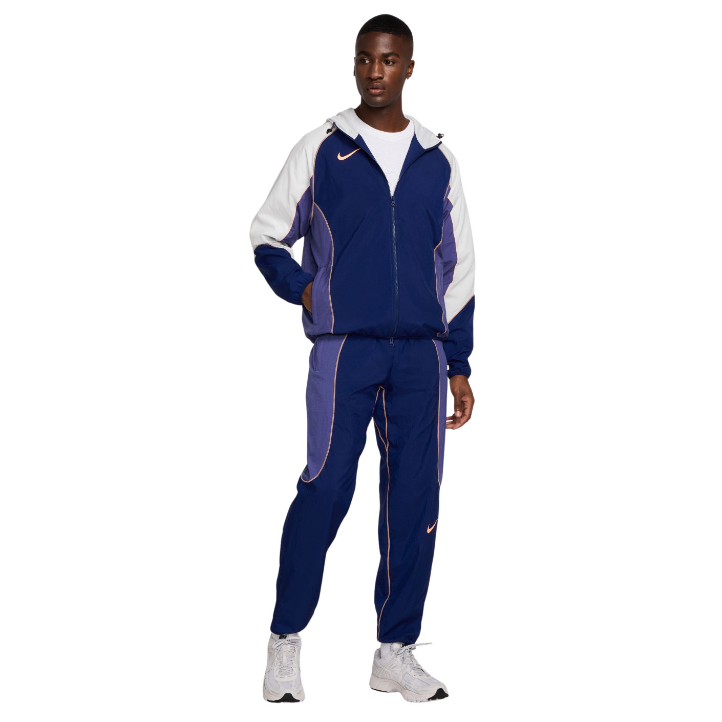 Nike Repel Strike Woven Tracksuit Full-Zip Dark Blue Purple Light Orange