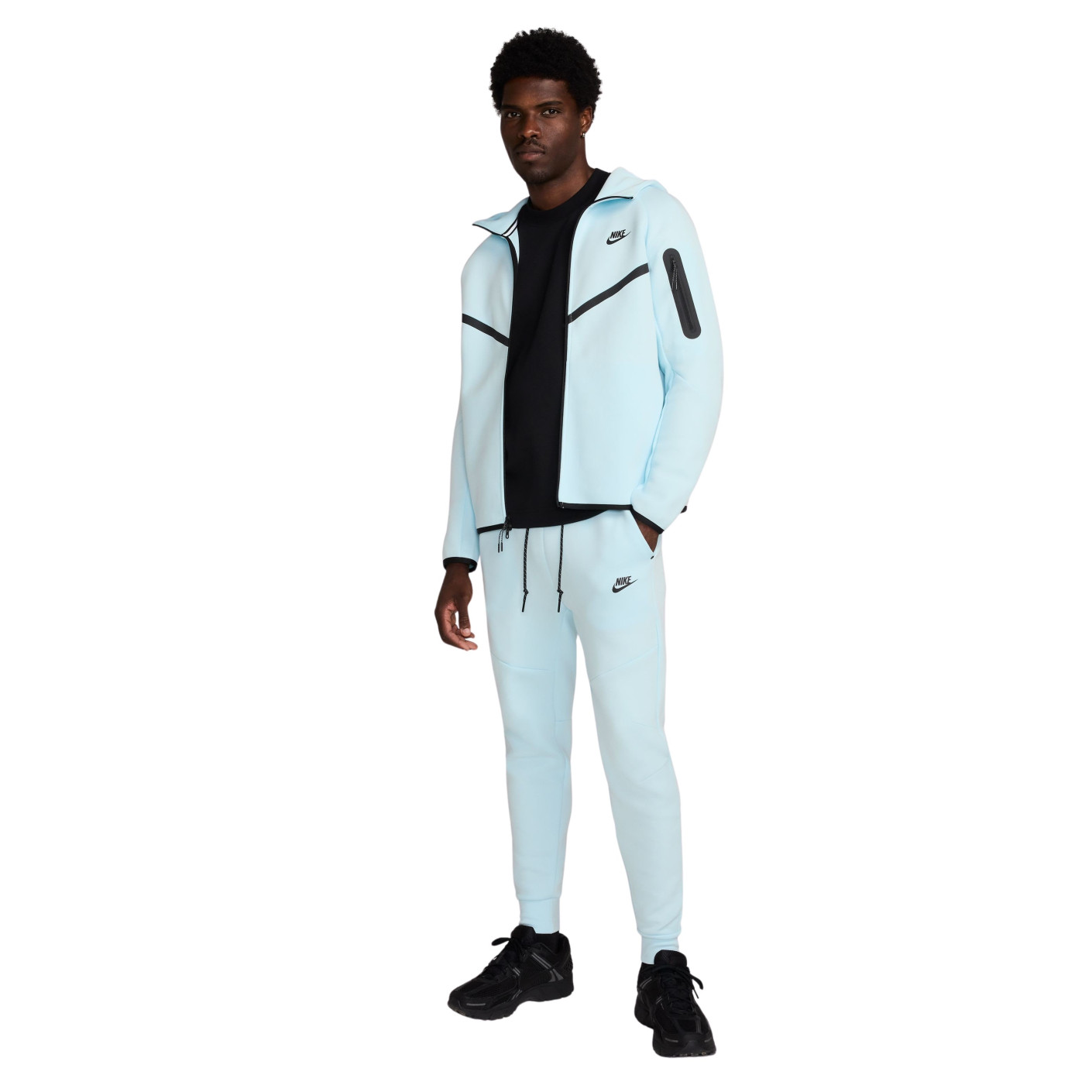Nike Tech Fleece Sportswear Trainingspak Hemelsblauw Zwart