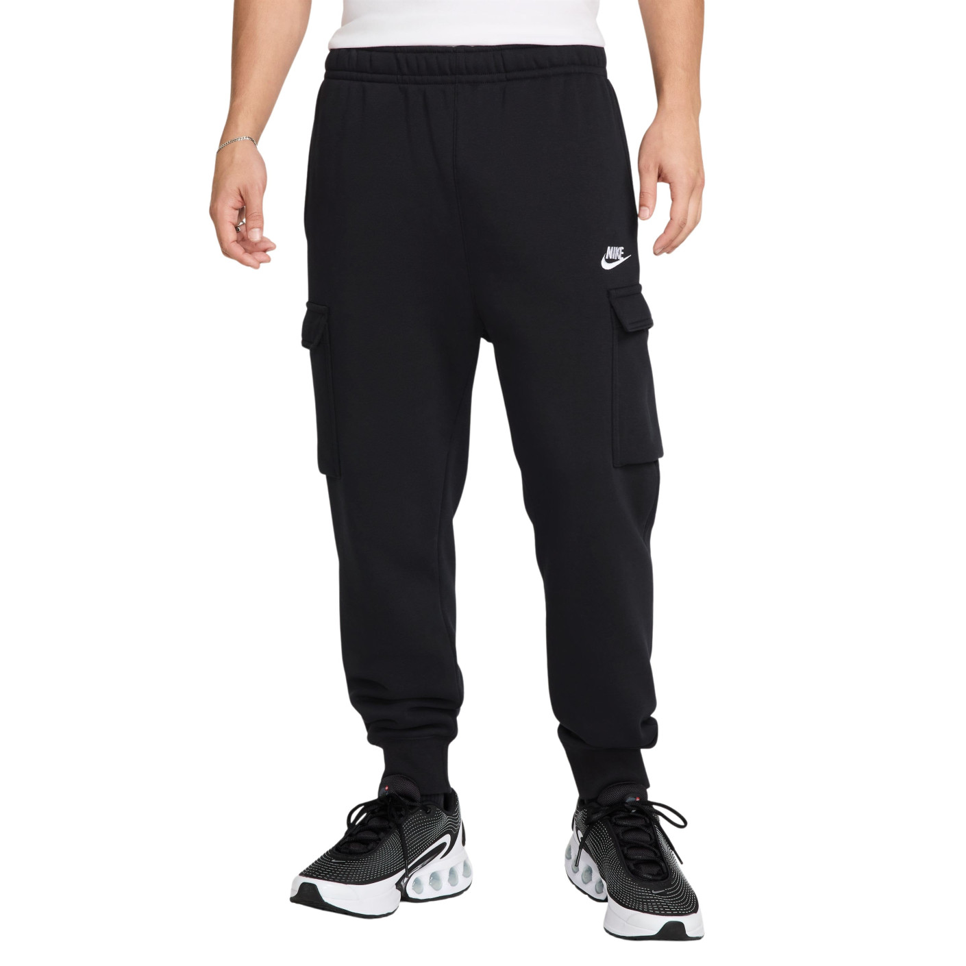 Nike Sportswear Fleece Club Cargobroek Zwart Wit